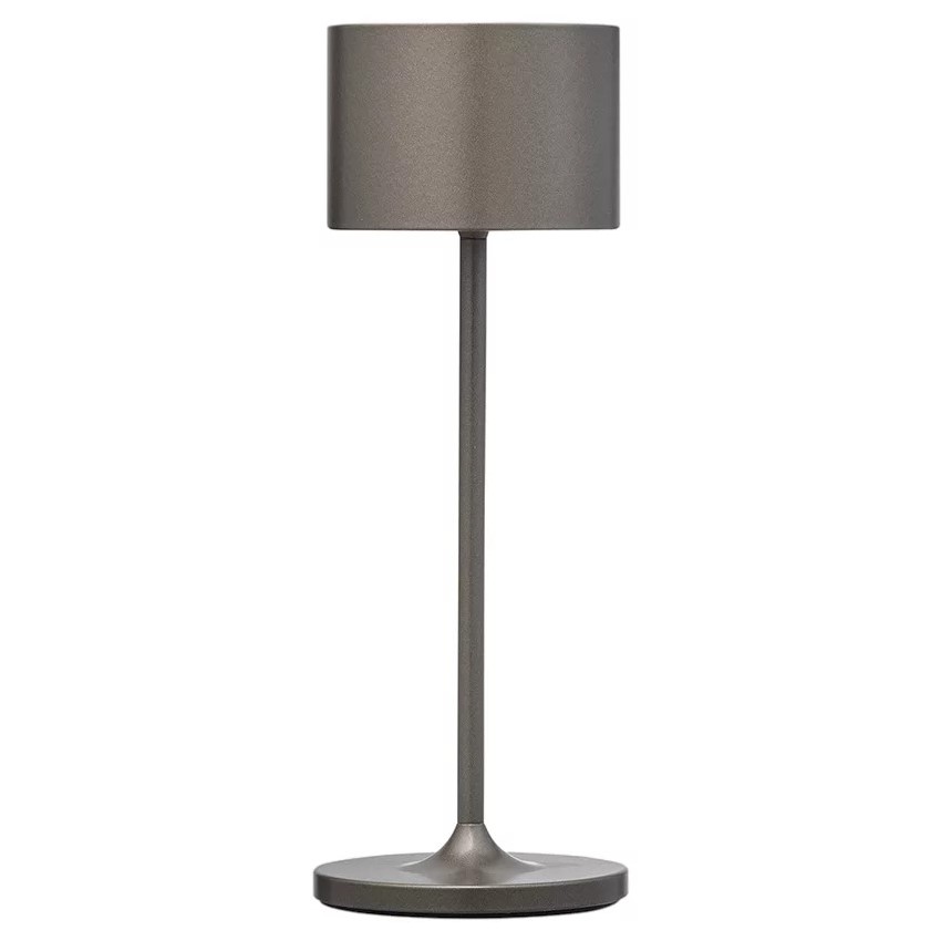 Draagbare tafellamp FAROL MINI 19,5 cm, LED, gebrand metaal, aluminium, Blomus