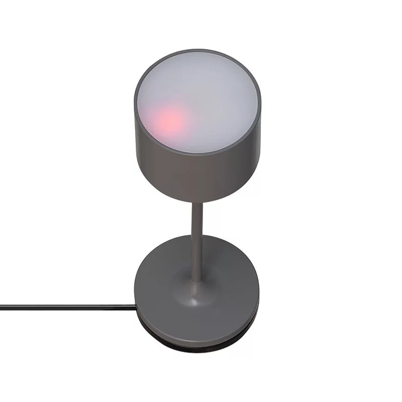 Draagbare tafellamp FAROL MINI 19,5 cm, LED, warm grijs, aluminium, Blomus