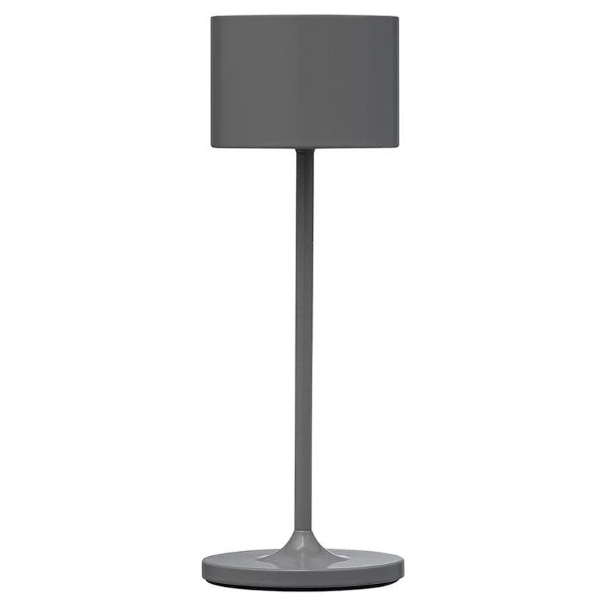 Draagbare tafellamp FAROL MINI 19,5 cm, LED, warm grijs, aluminium, Blomus