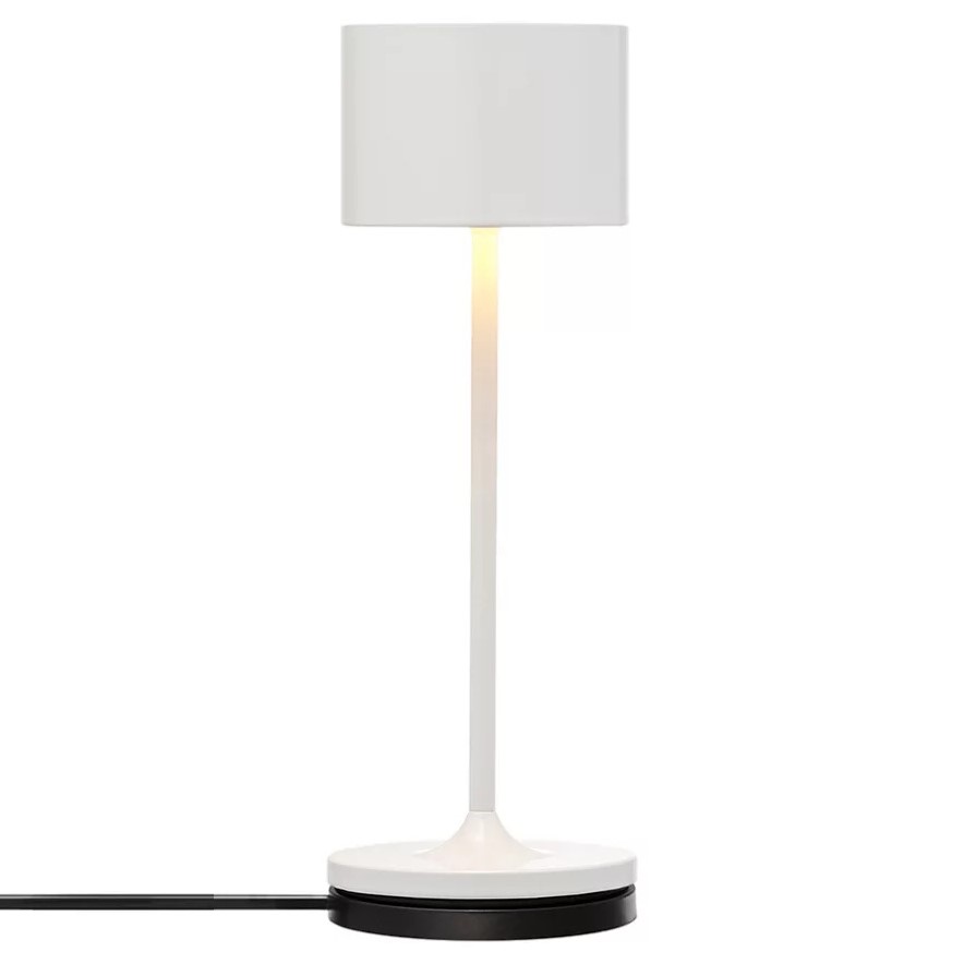 Draagbare tafellamp FAROL MINI 19,5 cm, LED, wit, aluminium, Blomus