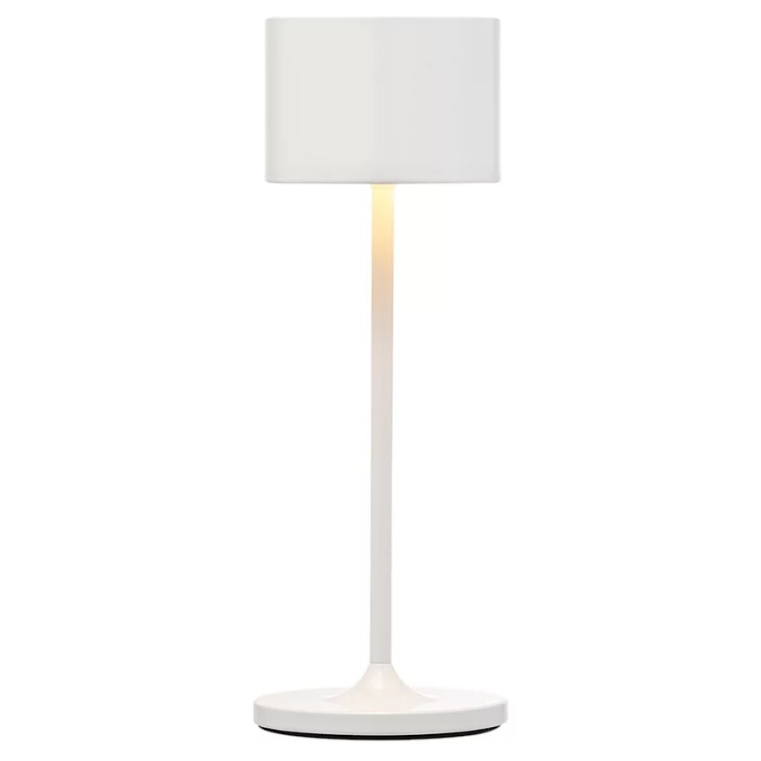 Draagbare tafellamp FAROL MINI 19,5 cm, LED, wit, aluminium, Blomus