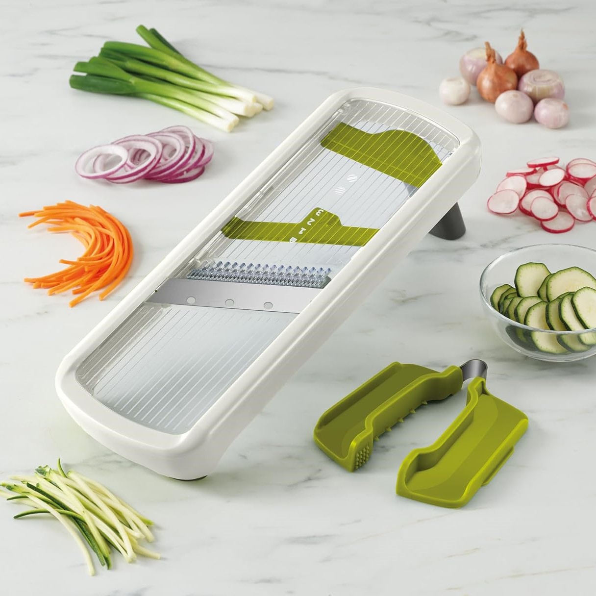 Mandoline MULTI-GRIP PLUS 20186 38 cm, wit, kunststof, Joseph Joseph
