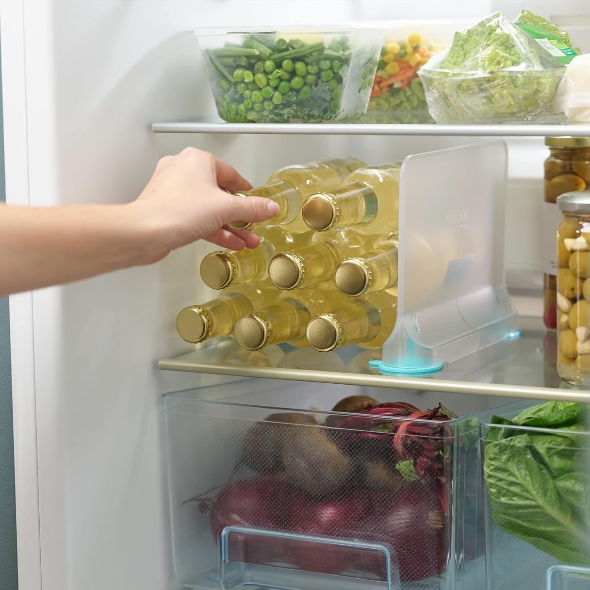 Plankverdeler FRIDGESTORE 851665 20 cm, voor koelkast, helder, kunststof, Joseph Joseph