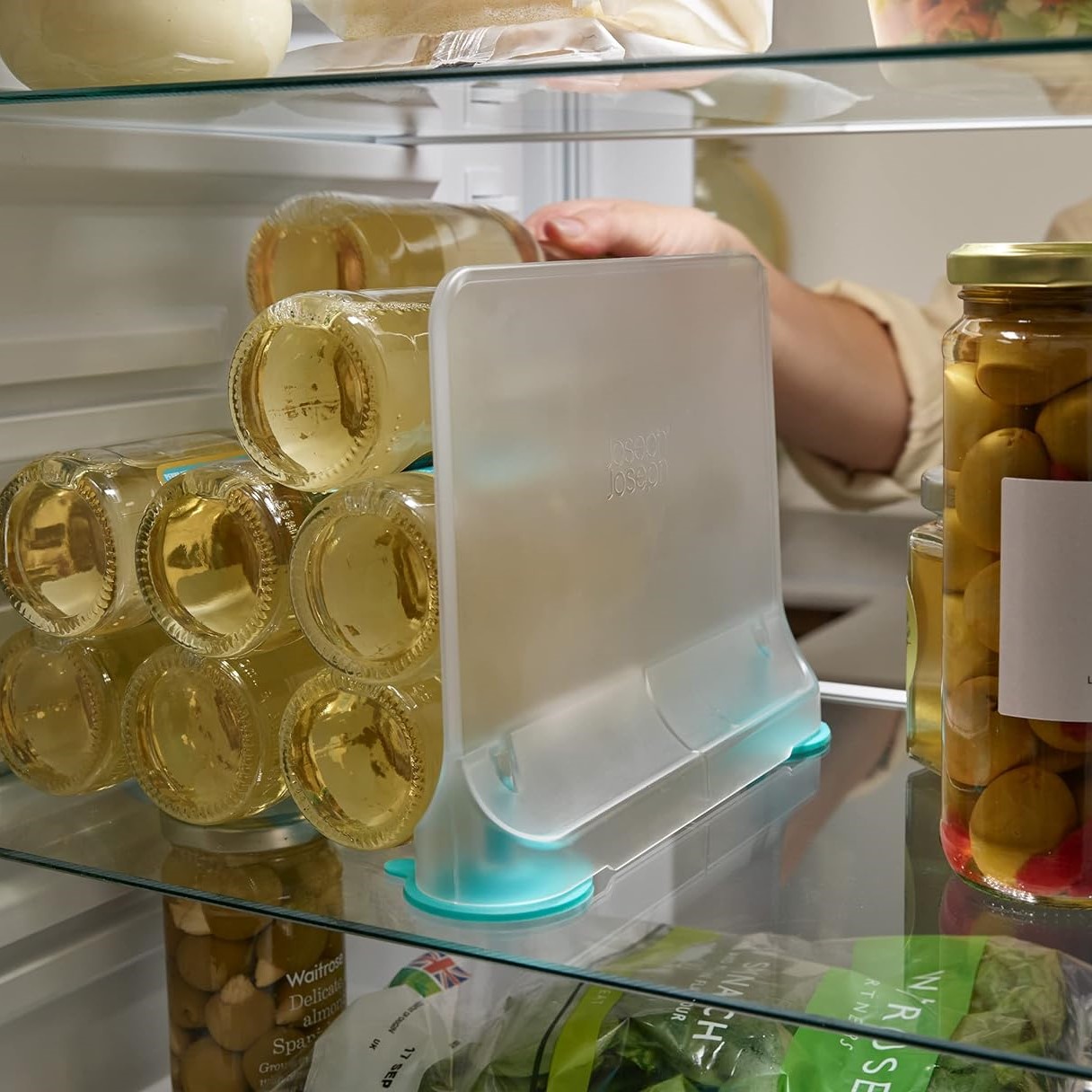 Plankverdeler FRIDGESTORE 851665 20 cm, voor koelkast, helder, kunststof, Joseph Joseph
