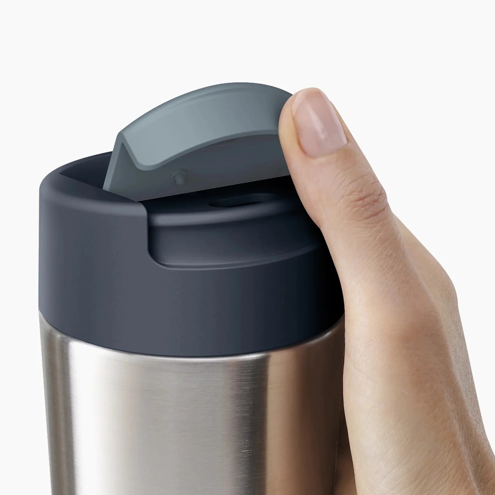 Thermosfles LOOP&SIPP 81129 500 ml, + thermomok 340 ml, blauw, roestvrij staal, Joseph Joseph