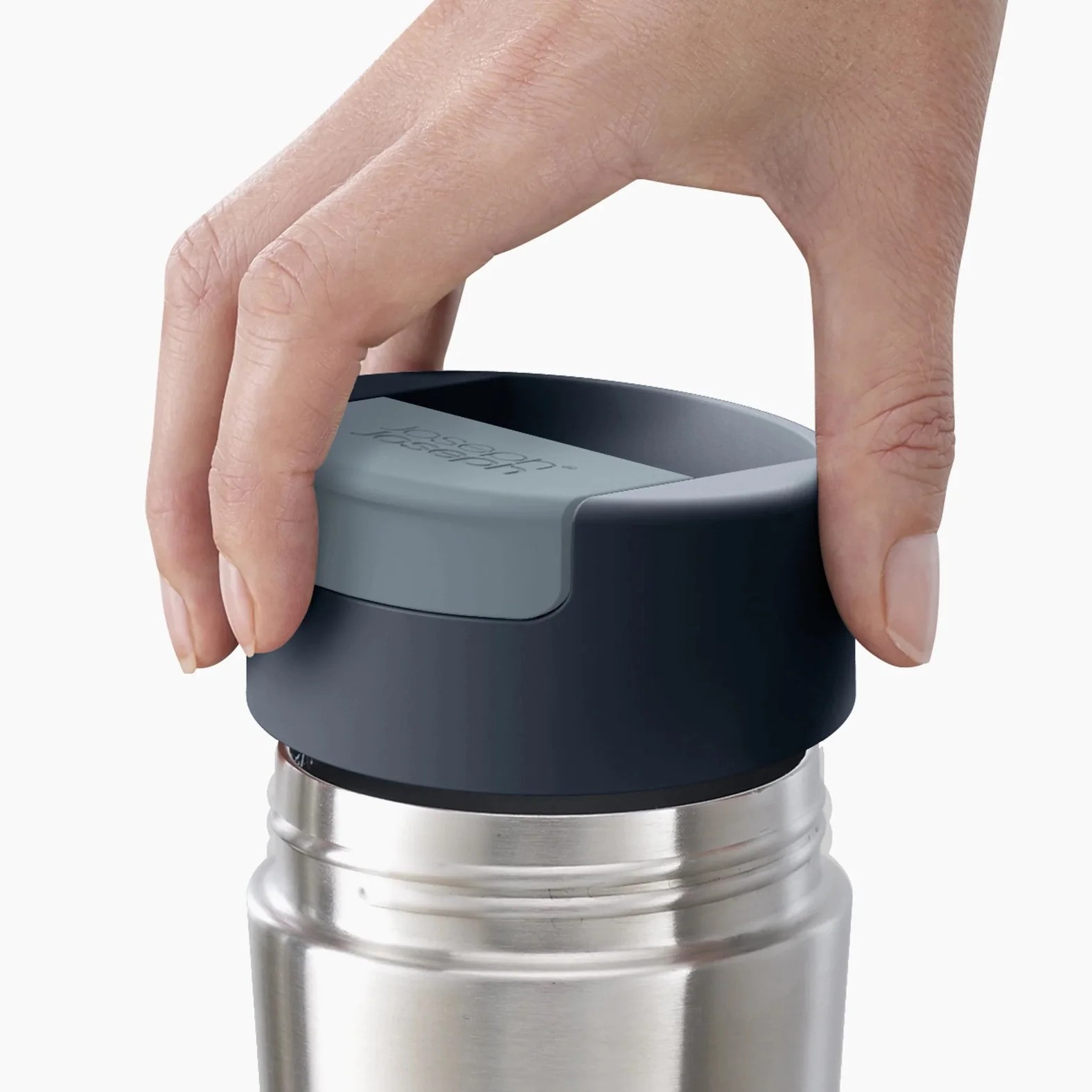 Thermosfles LOOP&SIPP 81129 500 ml, + thermomok 340 ml, blauw, roestvrij staal, Joseph Joseph