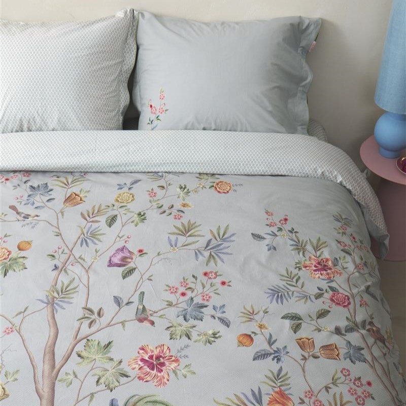 Eenpersoons beddengoedset IL PARADISO 140 x 200 cm, blauw, perkal katoen, Pip Studio