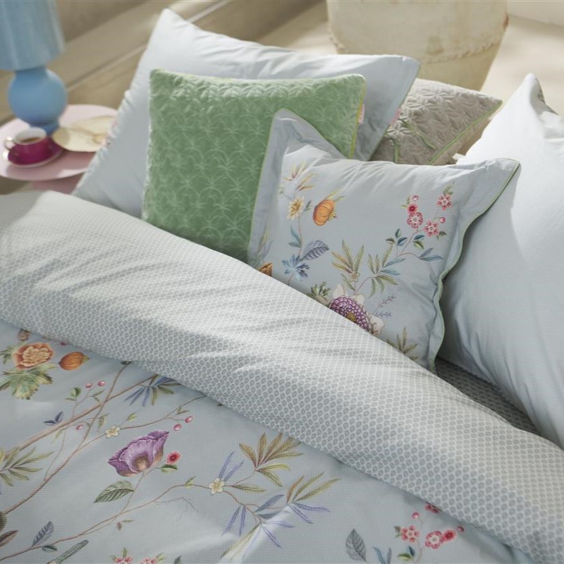 Eenpersoons beddengoedset IL PARADISO 140 x 200 cm, blauw, perkal katoen, Pip Studio