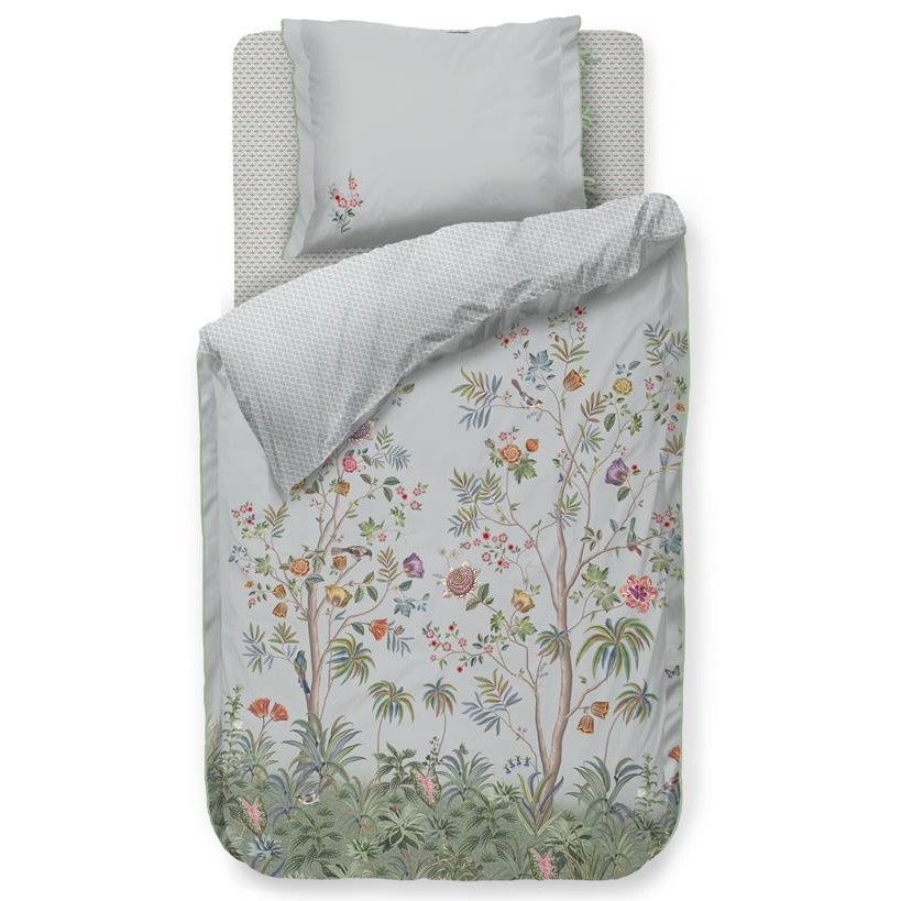 Eenpersoons beddengoedset IL PARADISO 140 x 200 cm, blauw, perkal katoen, Pip Studio