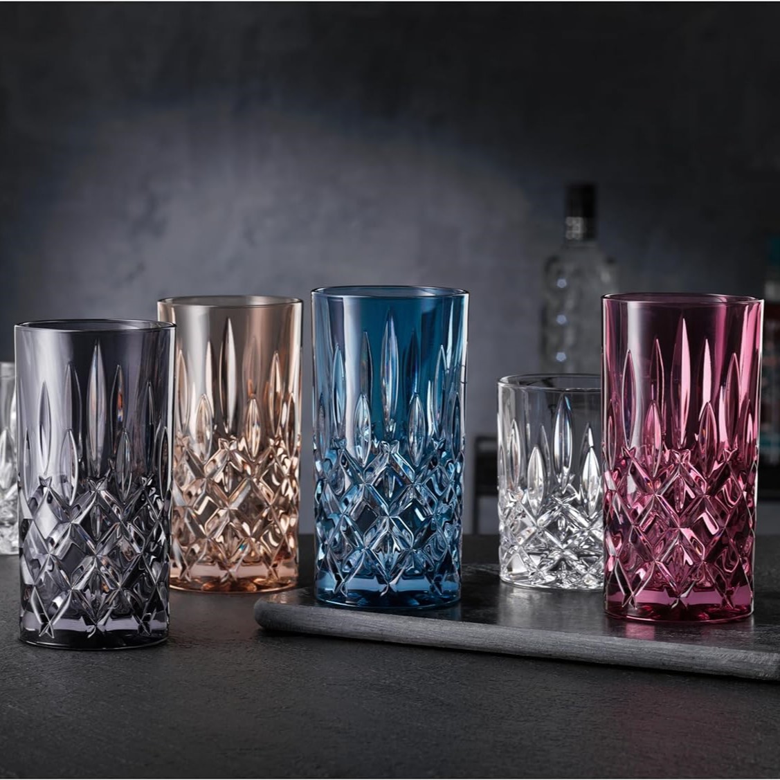 Longdrinkglas NOBLESSE COLORS 395 ml, set van 2 stuks, rook, Nachtmann