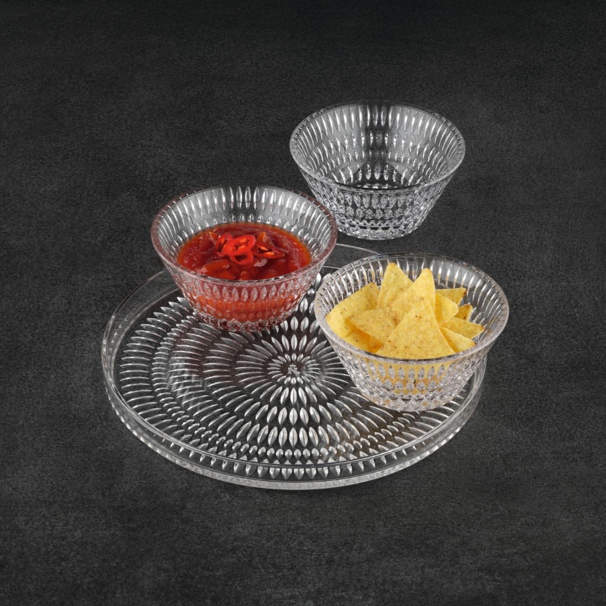 Tapasschaaltje ETHNO 190 ml, set van 4 stuks, helder, Nachtmann
