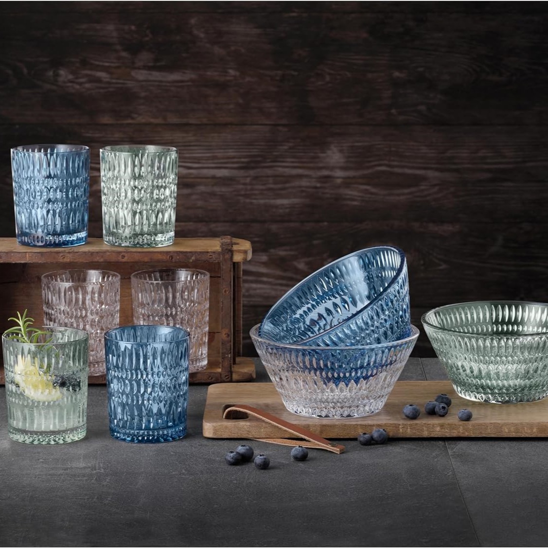 Waterglas ETHNO 304 ml, set van 2 stuks, munt, Nachtmann