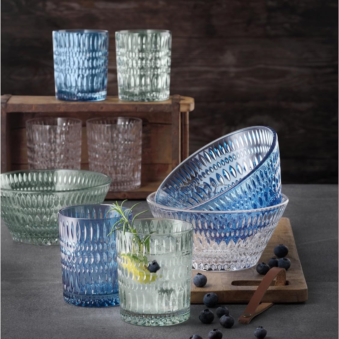 Waterglas ETHNO 304 ml, set van 2 stuks, munt, Nachtmann