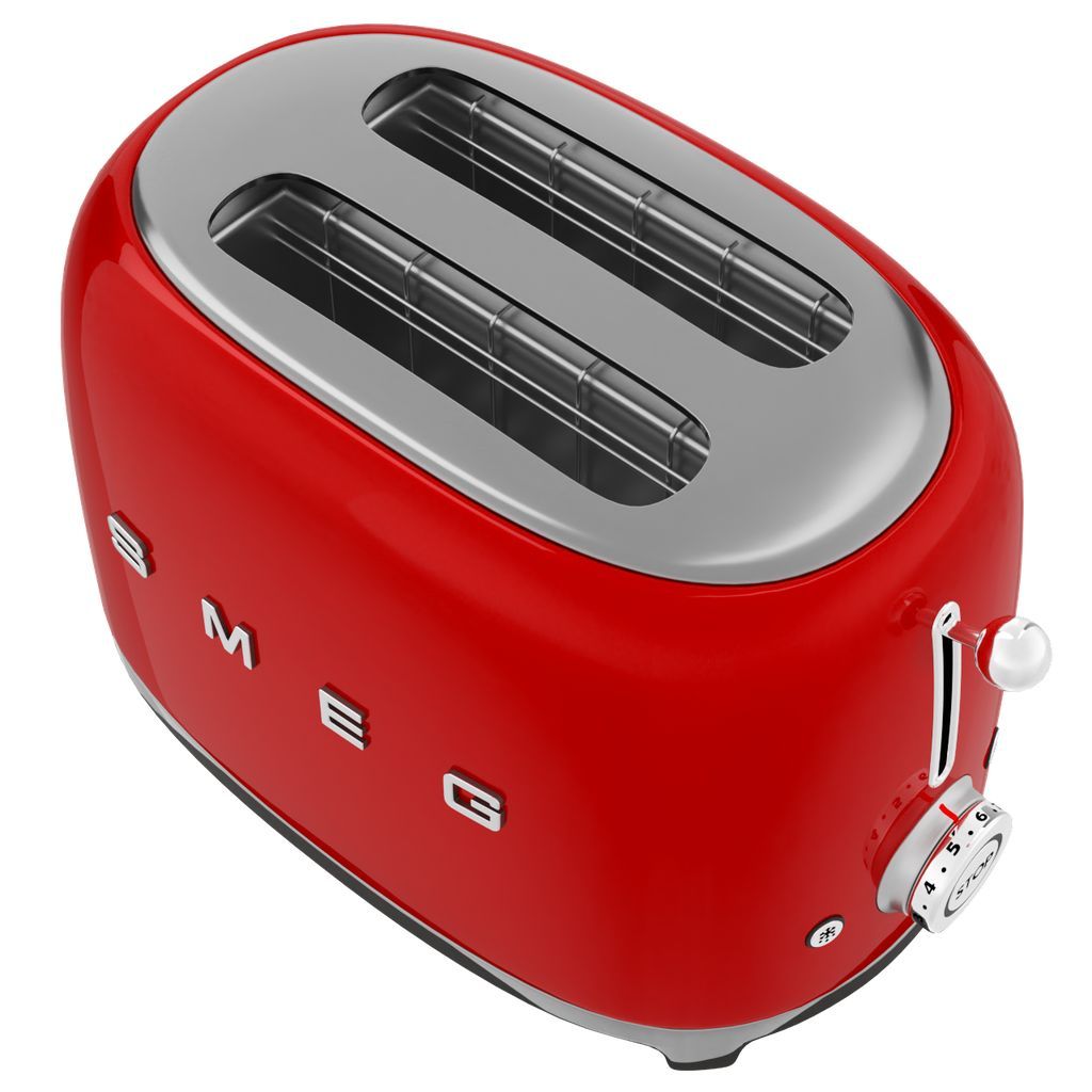 Broodrooster TSF01RDEU 2 sleuven, rood, Smeg