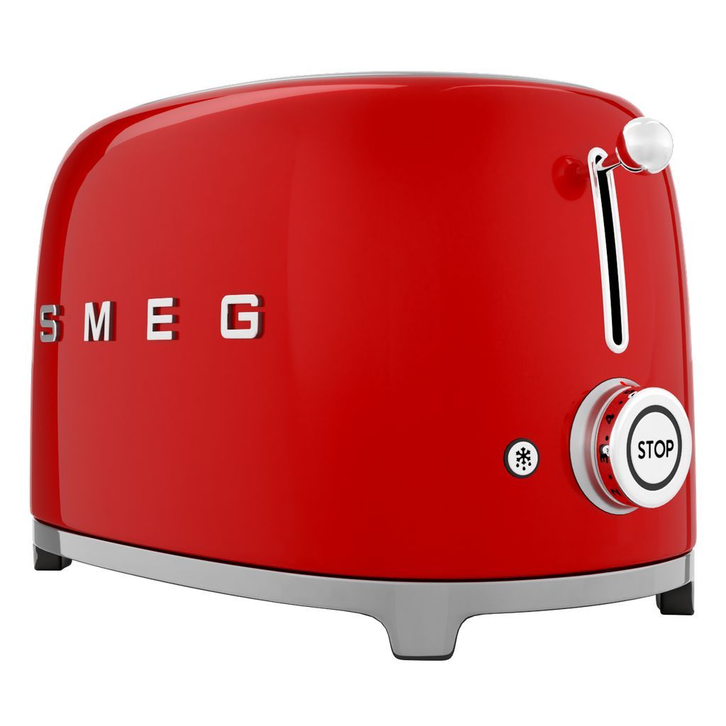 Broodrooster TSF01RDEU 2 sleuven, rood, Smeg