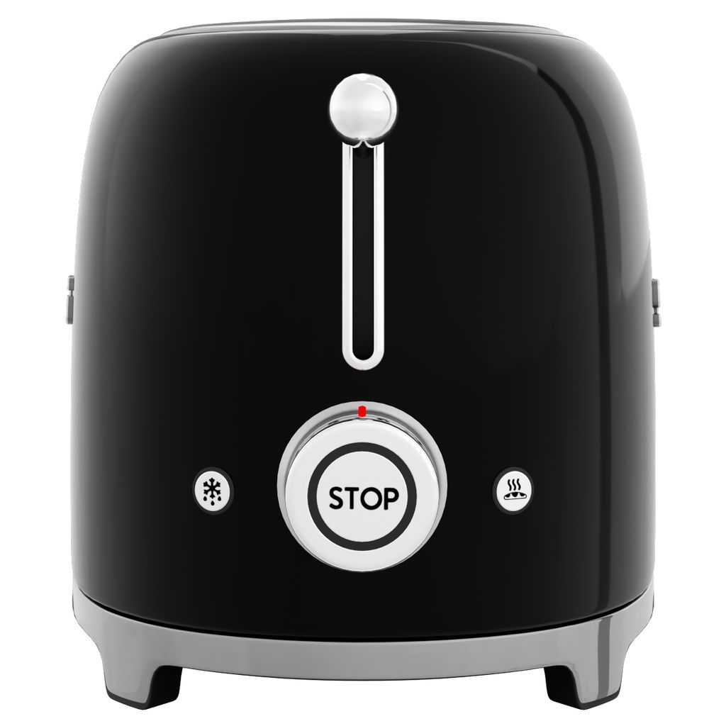 Broodrooster TSF01BLEU, 2 sleuven, zwart, Smeg