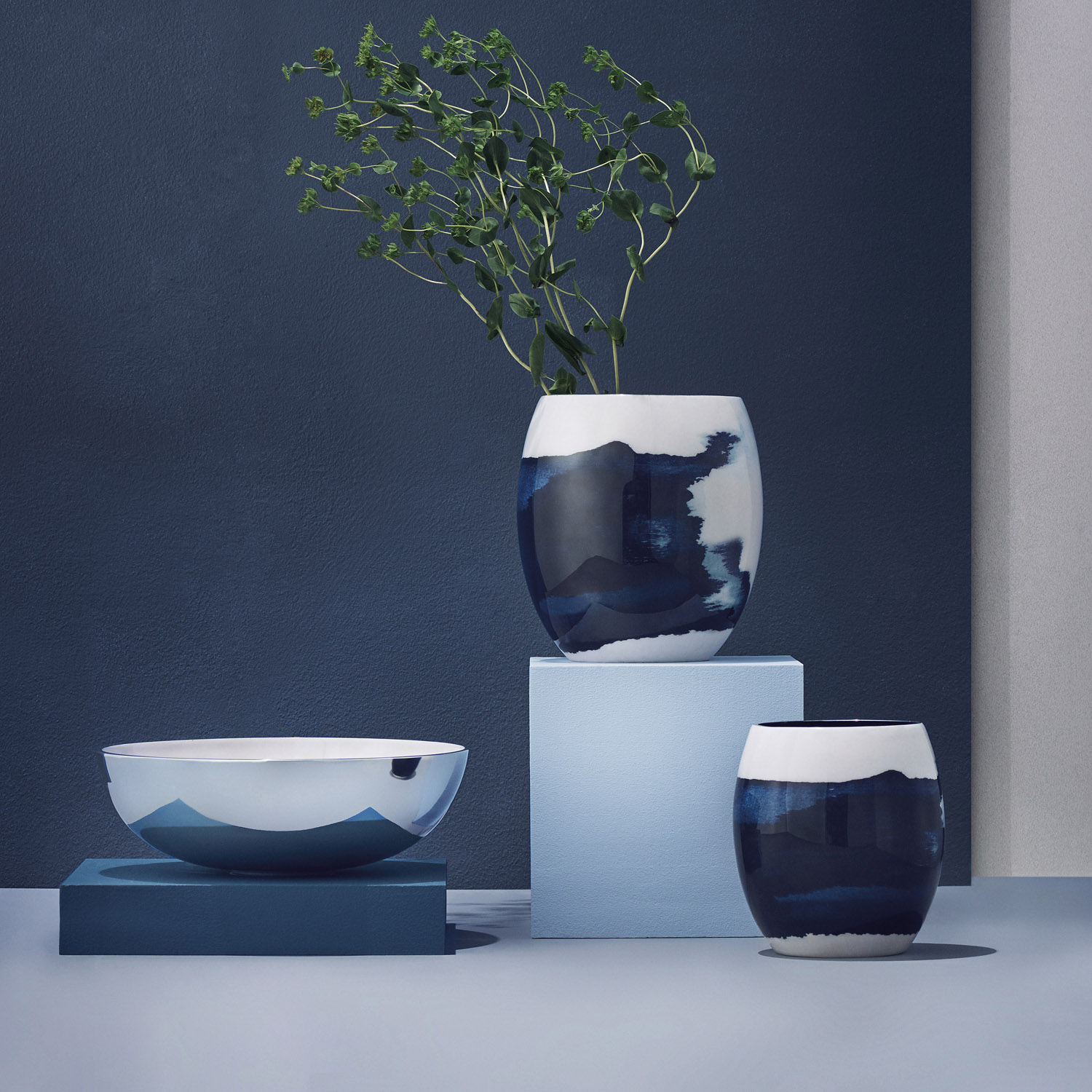 Serveerschaal STOCKHOLM AQUATIC 20 cm, zilver, aluminium, Stelton