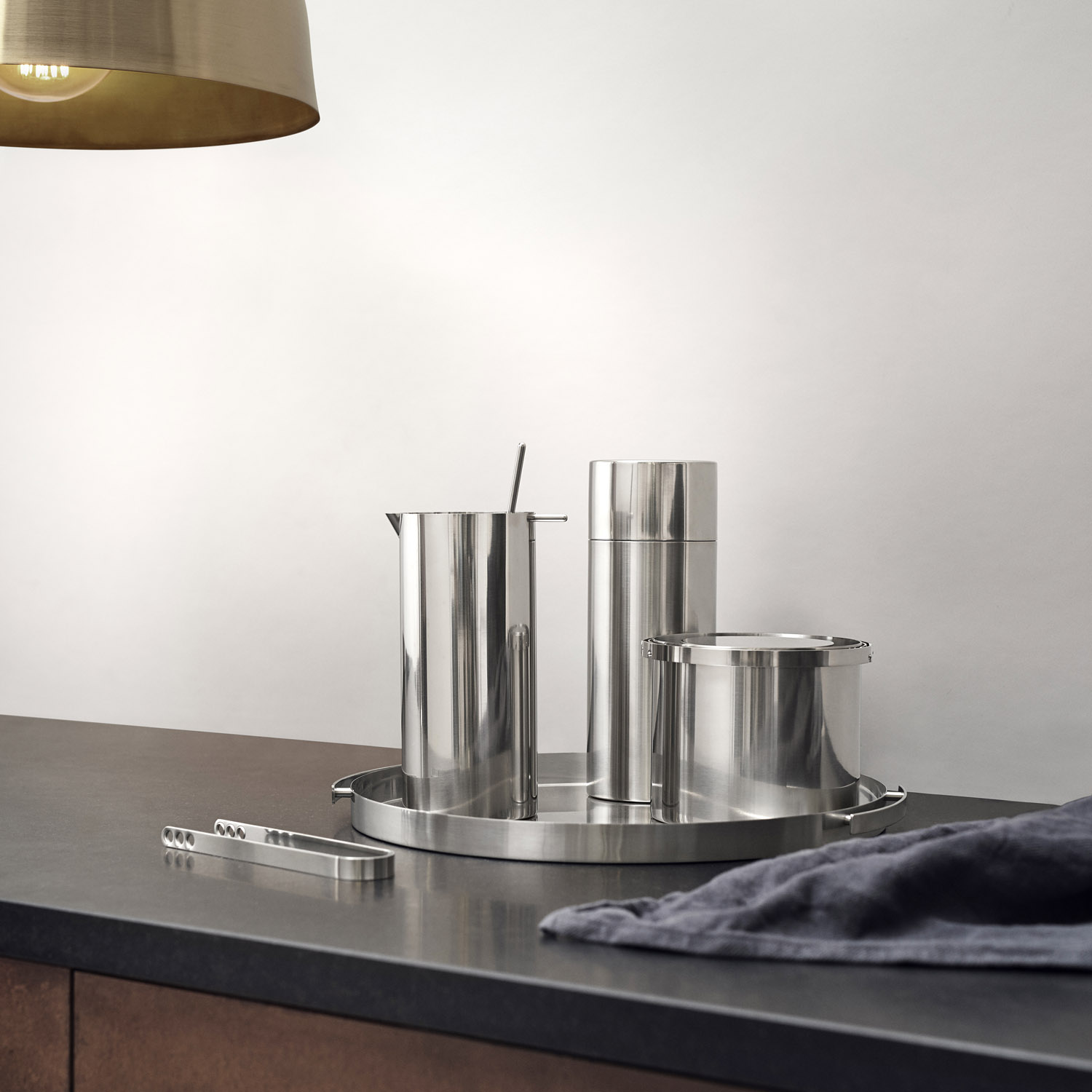Cocktailshaker ARNE JACOBSEN MARTINI 1 l, zilver, roestvrij staal, Stelton