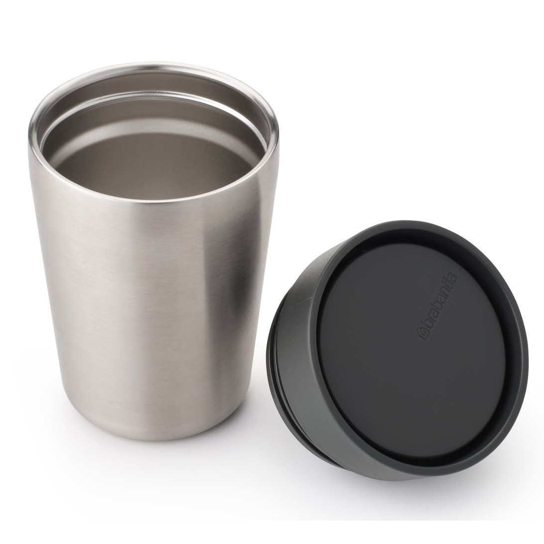 Thermosbeker MAKE & TAKE 200 ml, donkergrijs, staal, Brabantia