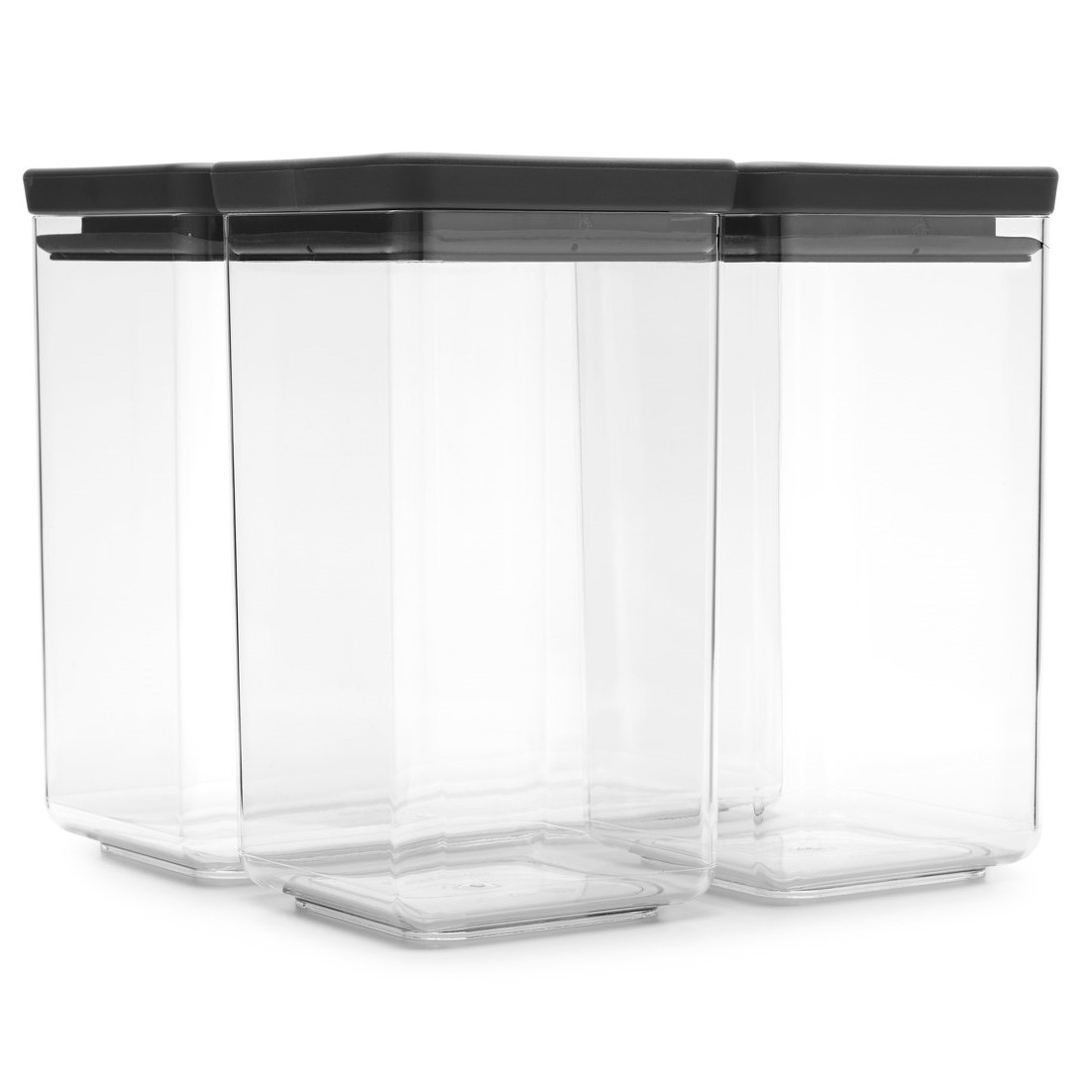 Voedselbewaarbakje (set) TASTY PLUS, 3-delig, donkergrijs, Brabantia