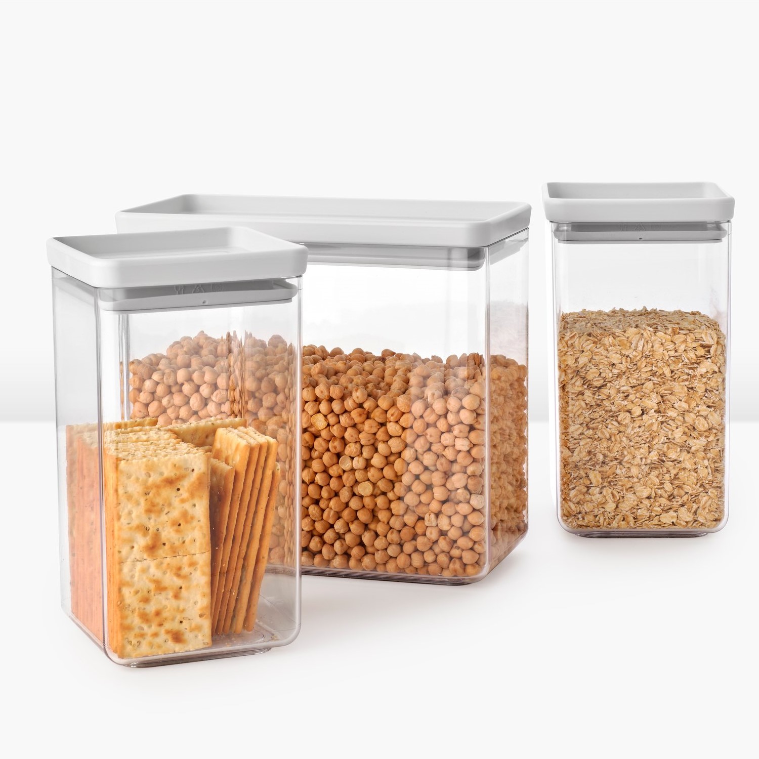 Voedselbewaarbakje (set) TASTY PLUS, 3-delig, lichtgrijs, Brabantia
