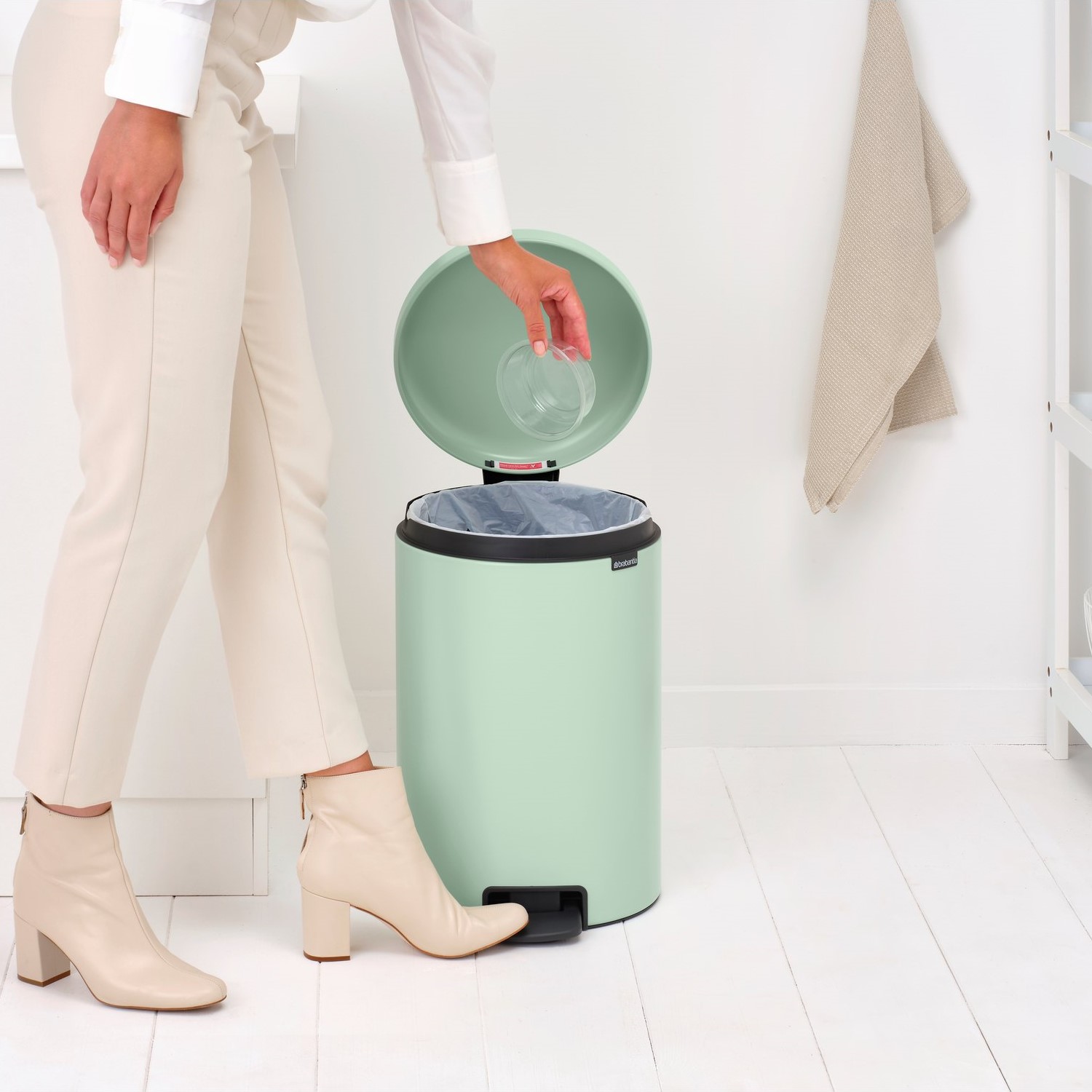 Pedaalemmer NEWICON 20 l, jadegroen, staal, Brabantia