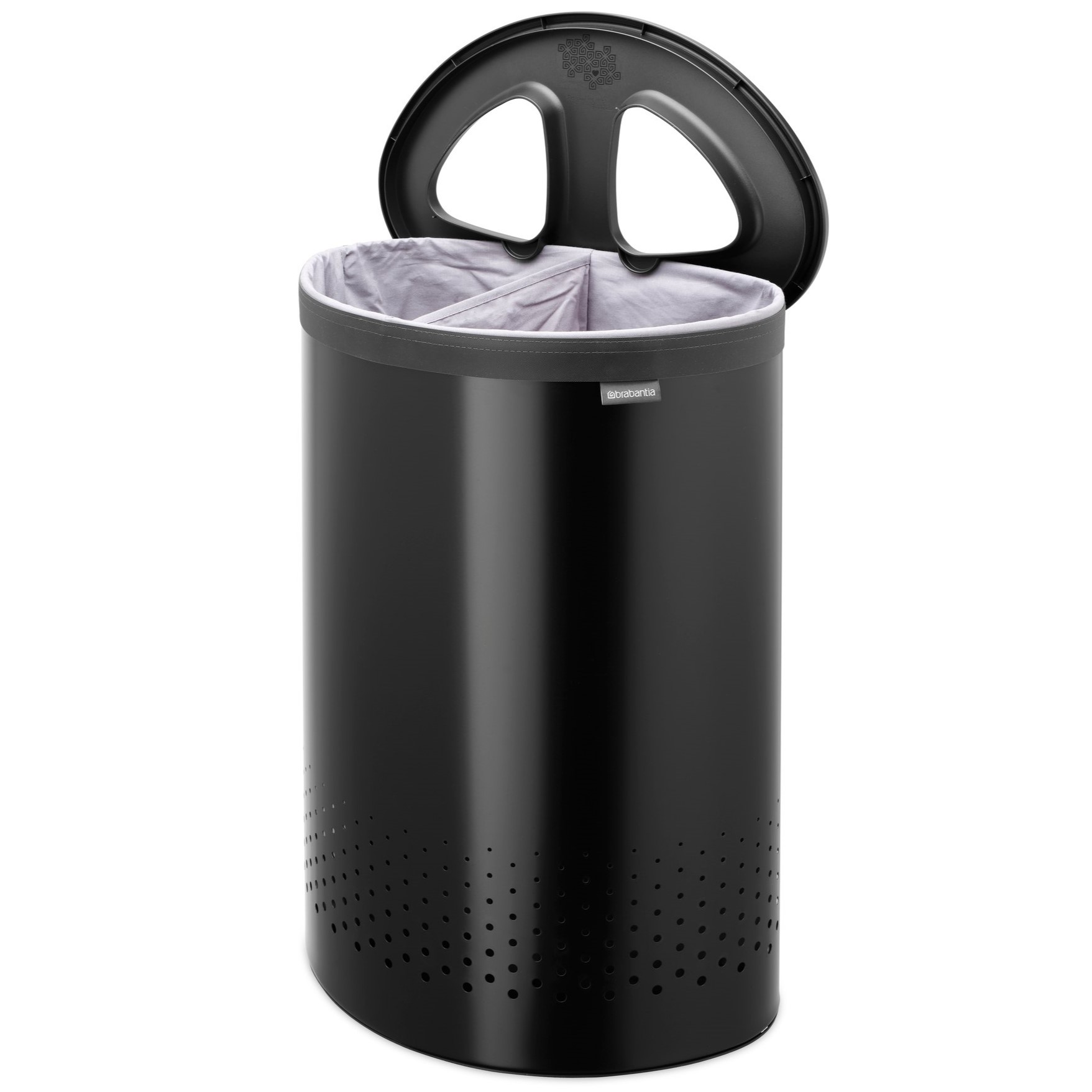 Wasmand SELECTOR 55 l, mat zwart, staal, Brabantia