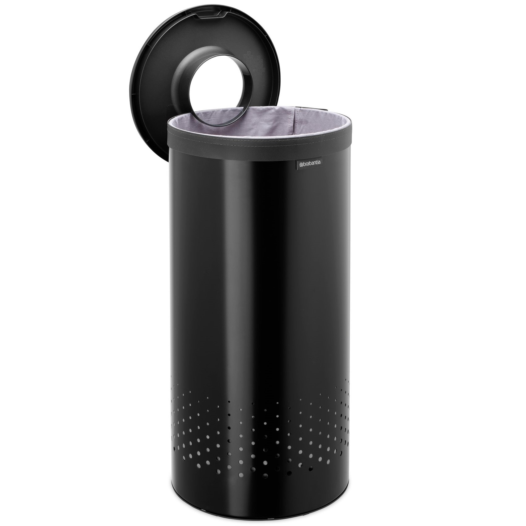 Wasmand 35 l, mat zwart, staal, Brabantia