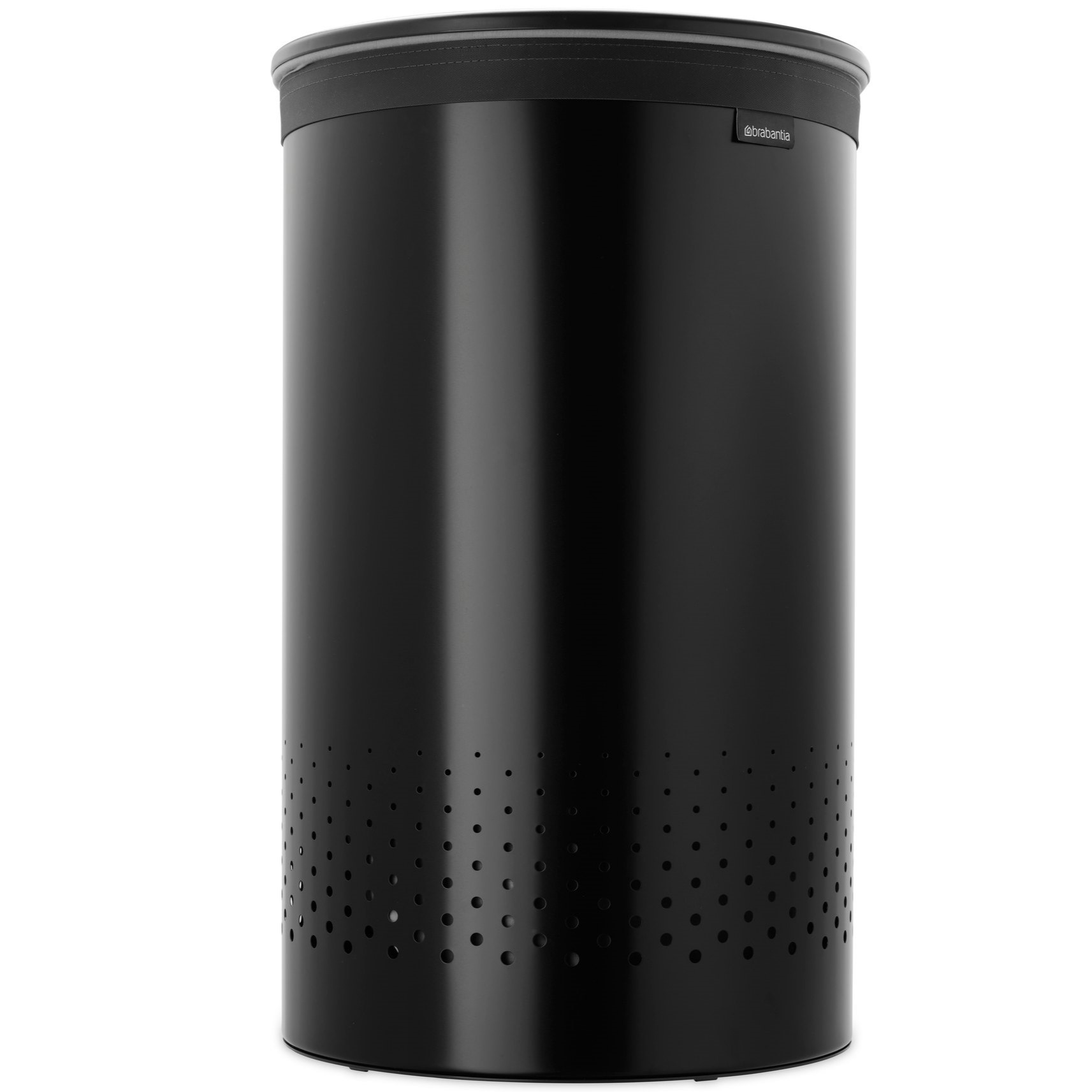 Wasmand 60 l, mat zwart, staal, Brabantia