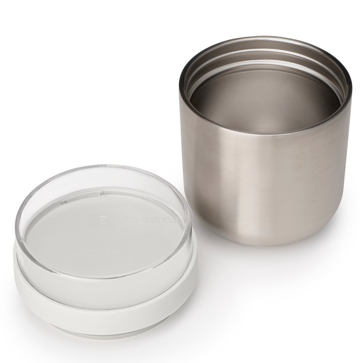 Lunchbeker MAKE & TAKE 500 ml, lichtgrijs, staal, Brabantia