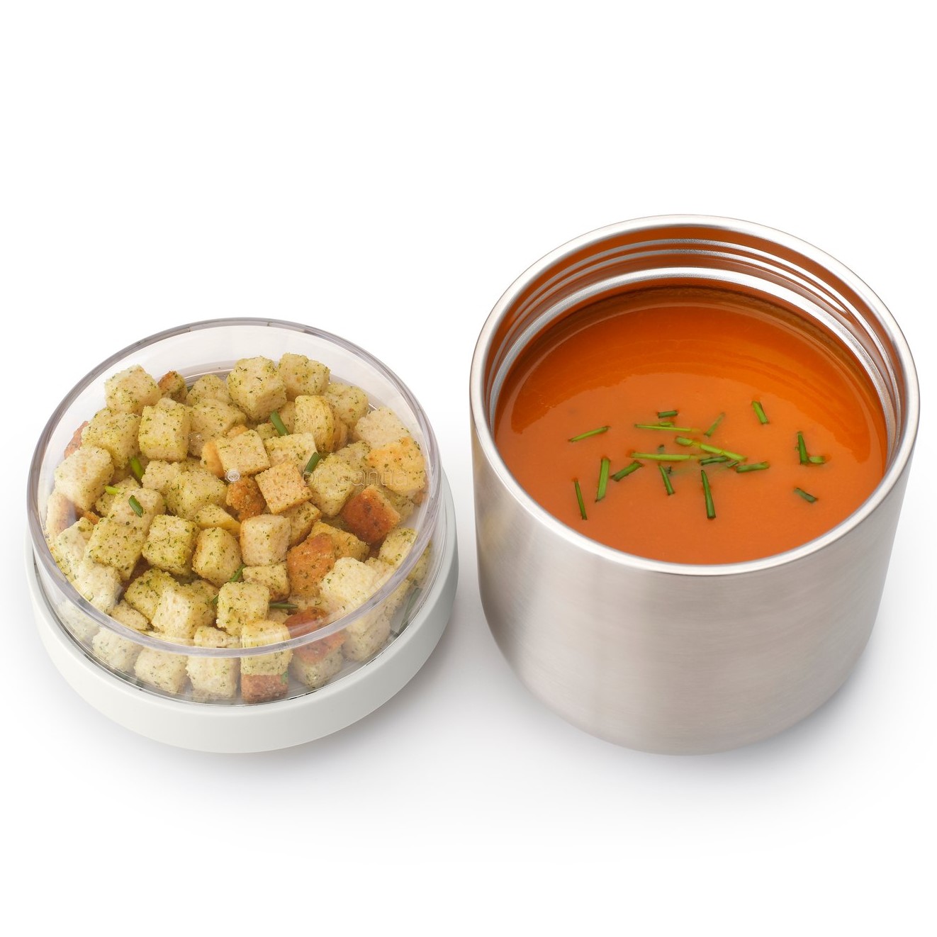 Lunchbeker MAKE & TAKE 500 ml, lichtgrijs, staal, Brabantia