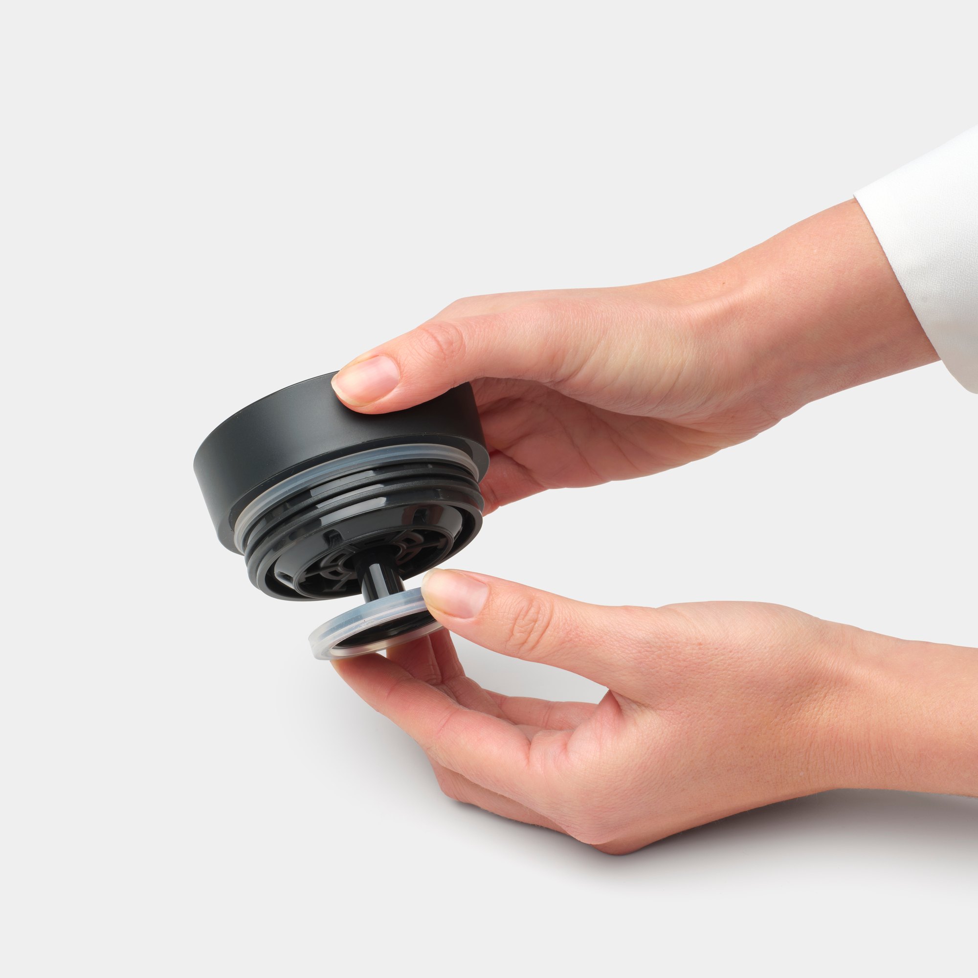 Reisbeker MAKE & TAKE 360 ml, donkergrijs, kunststof, Brabantia
