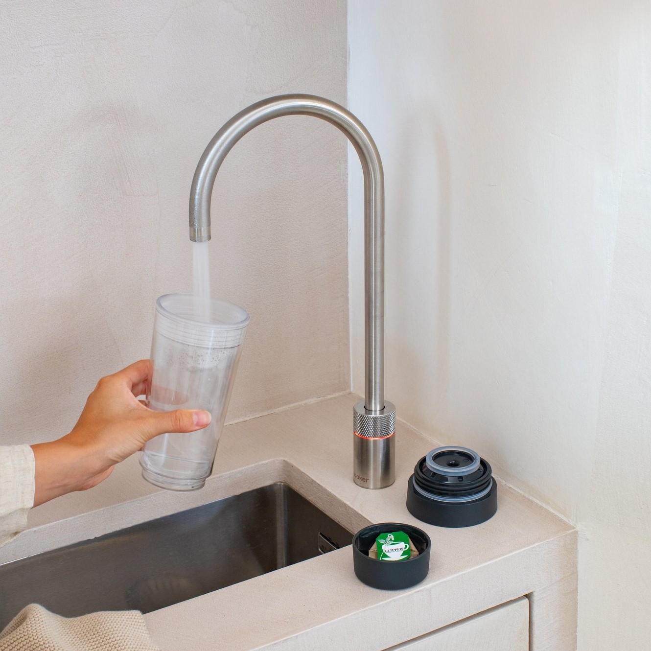 Reisbeker MAKE & TAKE 360 ml, donkergrijs, kunststof, Brabantia