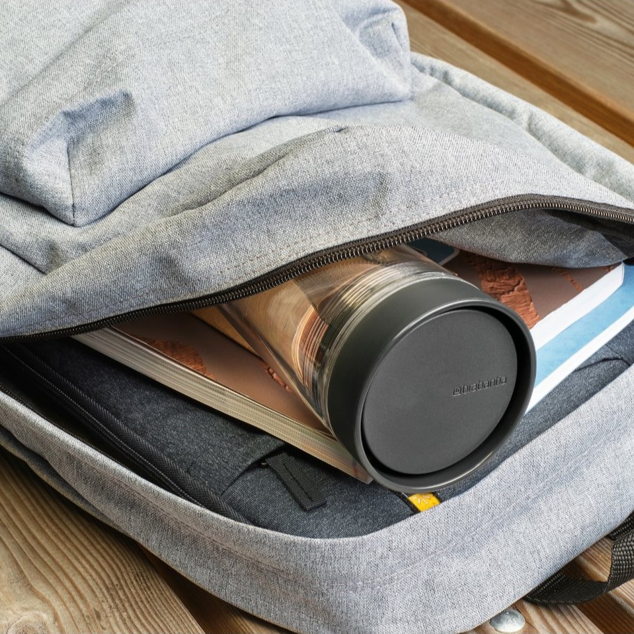 Reisbeker MAKE & TAKE 360 ml, donkergrijs, kunststof, Brabantia
