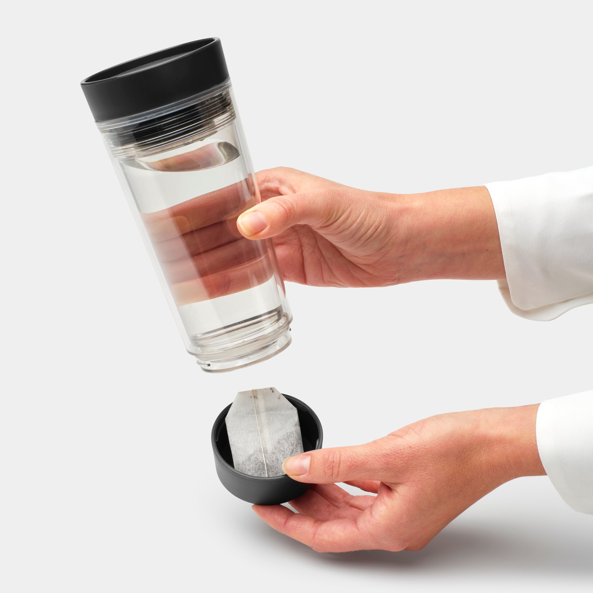 Reisbeker MAKE & TAKE 360 ml, donkergrijs, kunststof, Brabantia