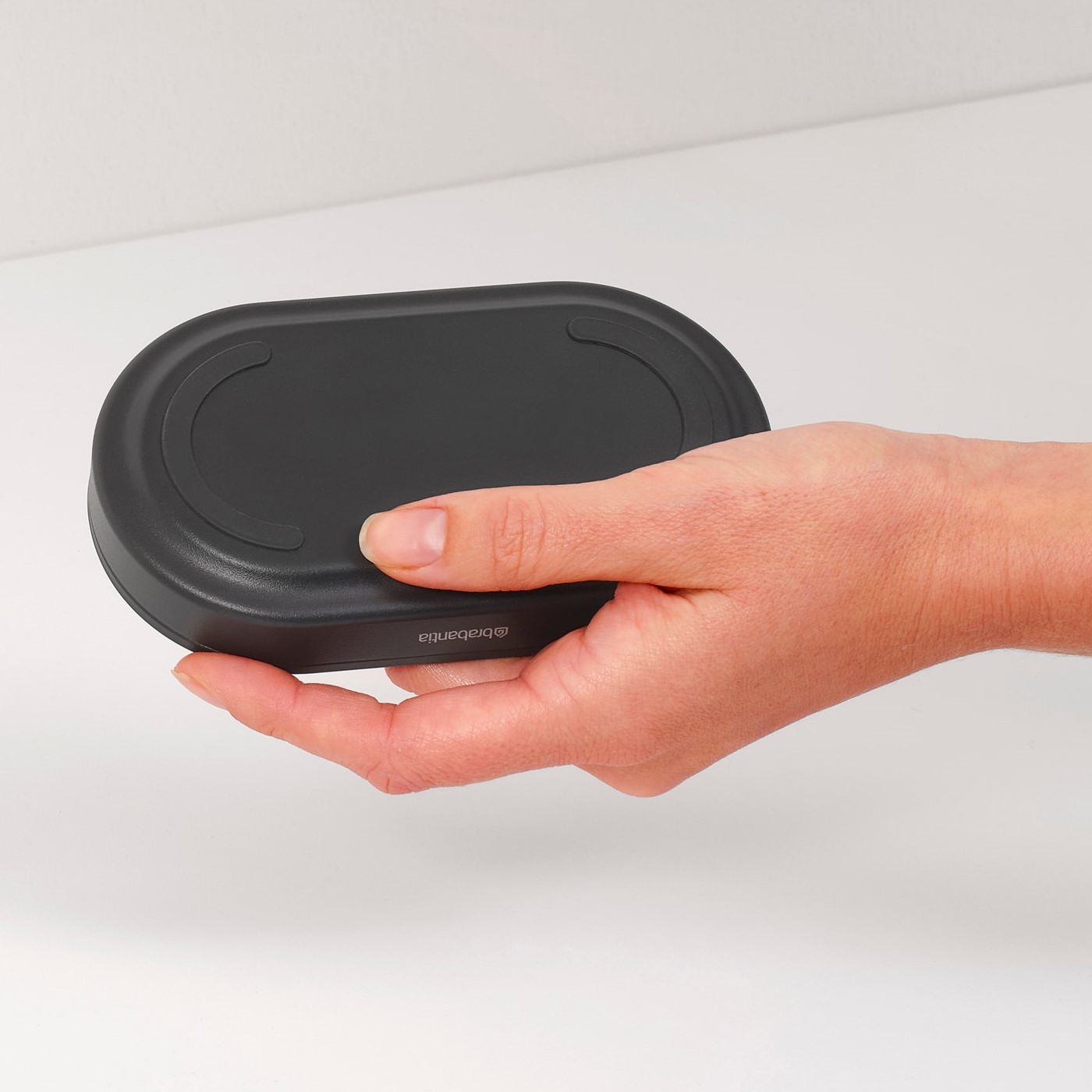 Zeepdispenser SINKSTYLE 200 ml, 2-delig, mineraalgrijs, staal, Brabantia