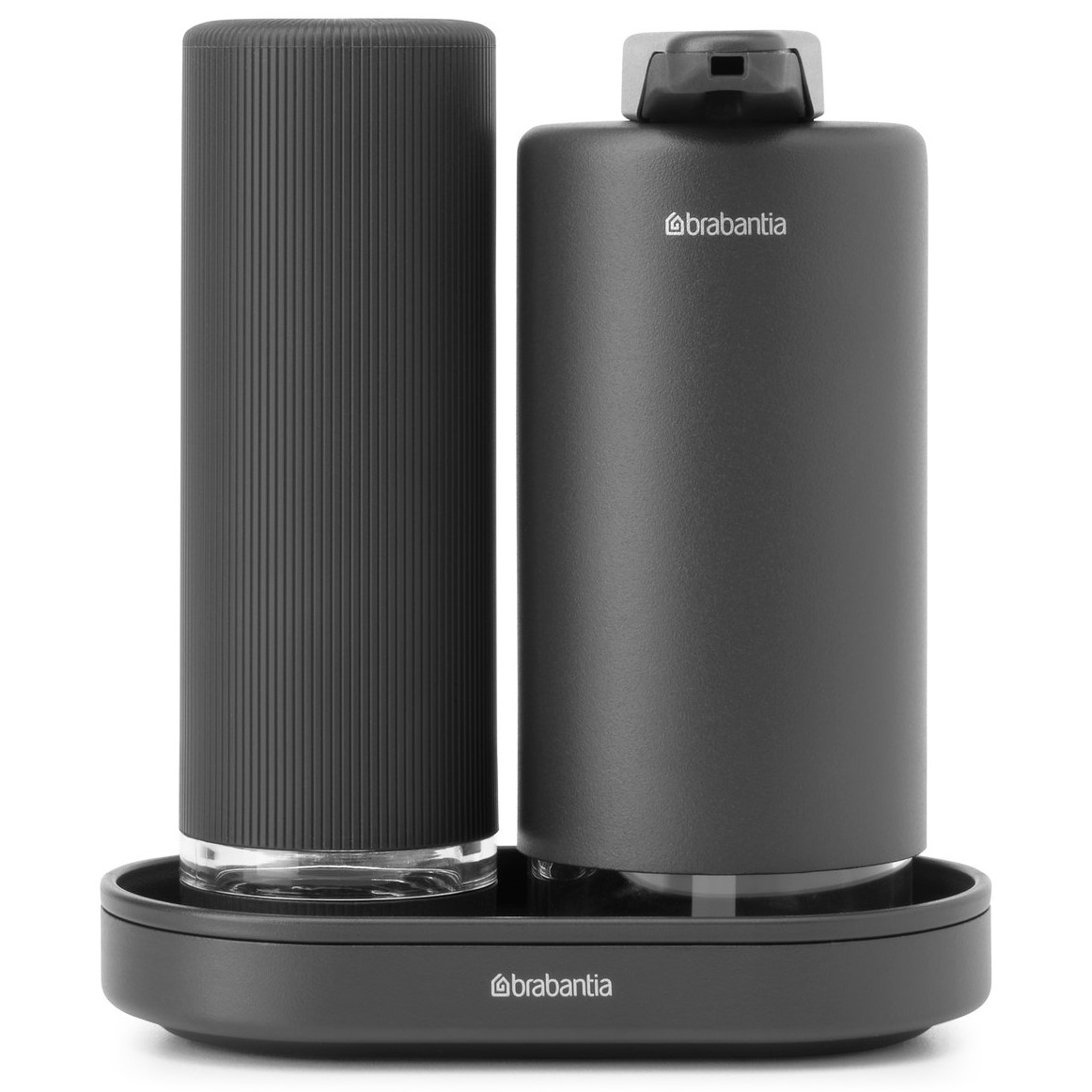 Zeepdispenser SINKSTYLE 200 ml, 2-delig, mineraalgrijs, staal, Brabantia