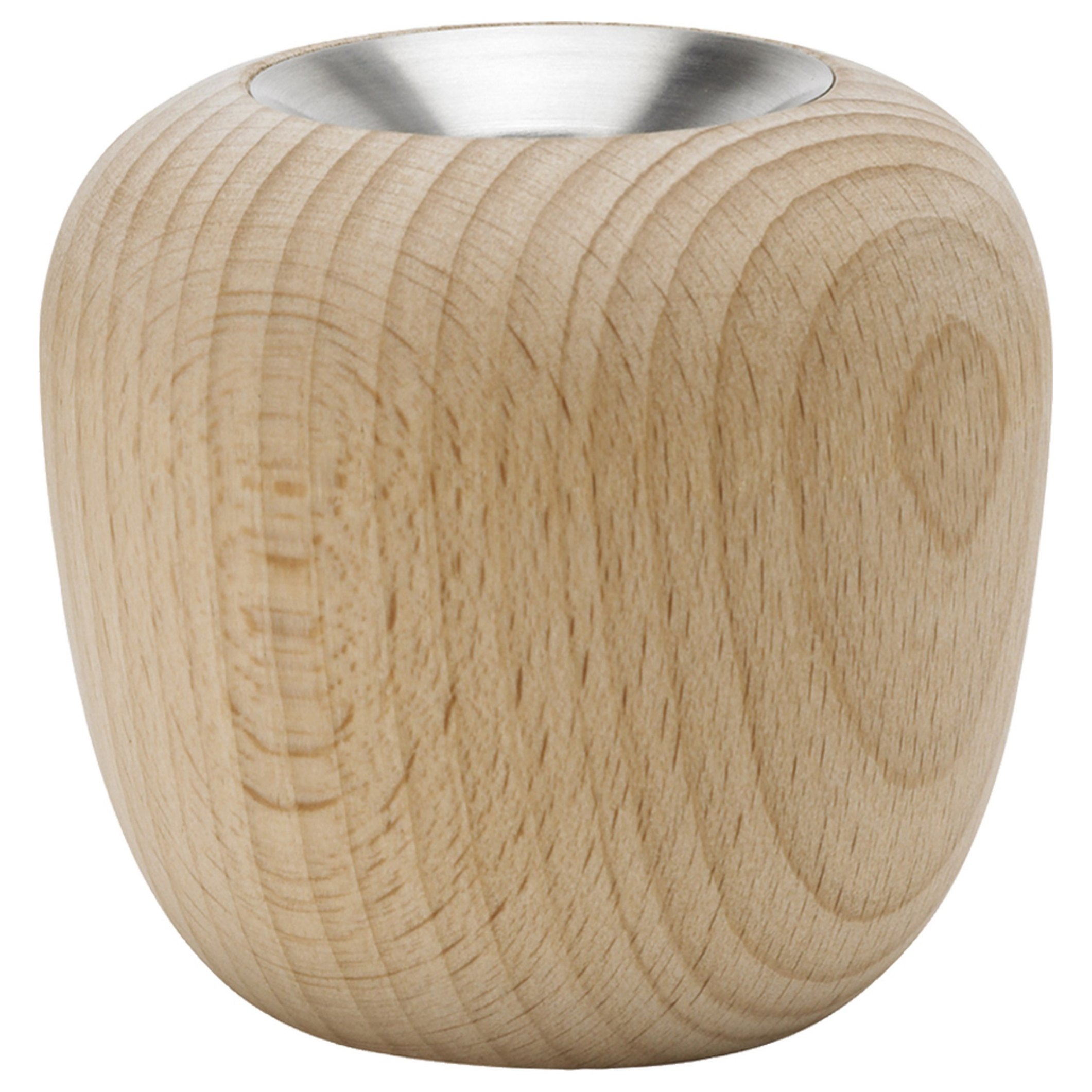 Waxinelichthouder ORA 6,5 cm, bruin, beukenhout, Stelton