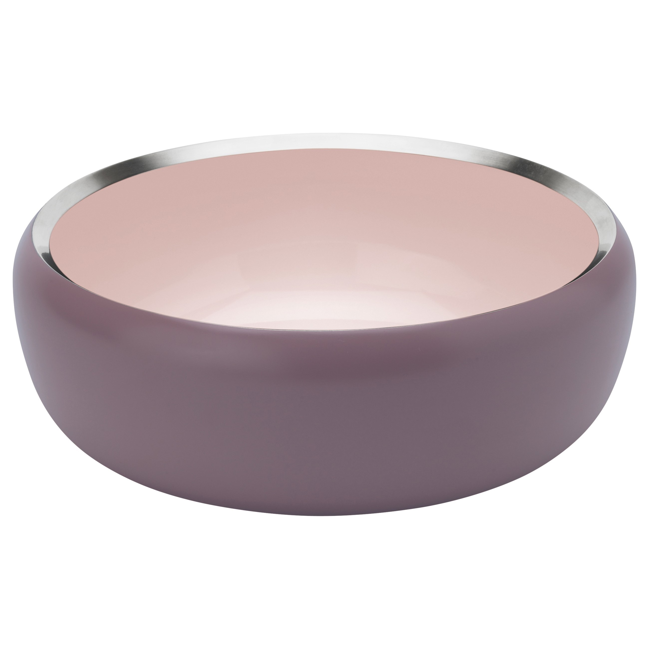 Fruitschaal ORA 22 cm, donkerroze, roestvrij staal, Stelton