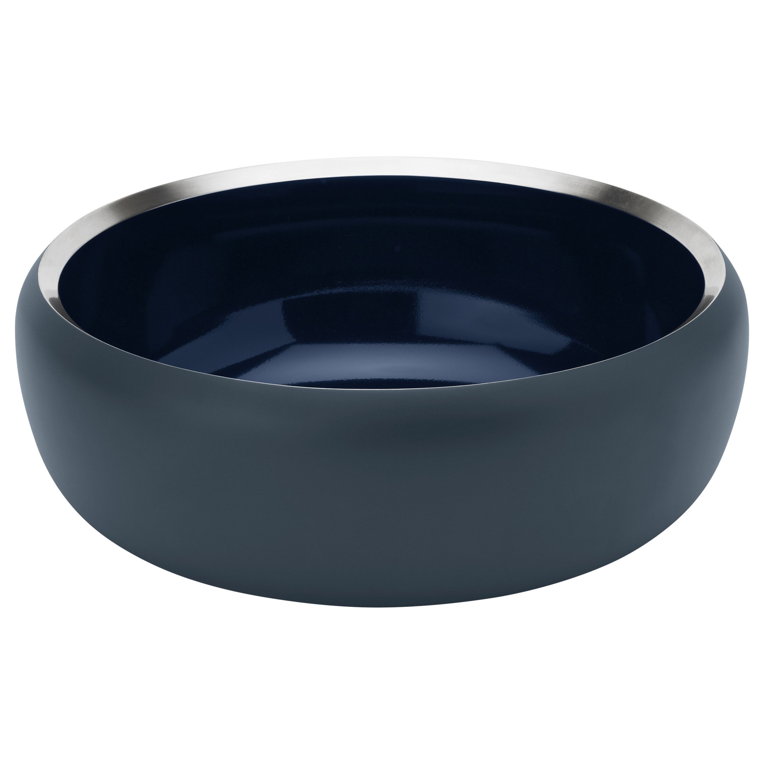 Fruitschaal ORA 22 cm, stofblauw, roestvrij staal, Stelton