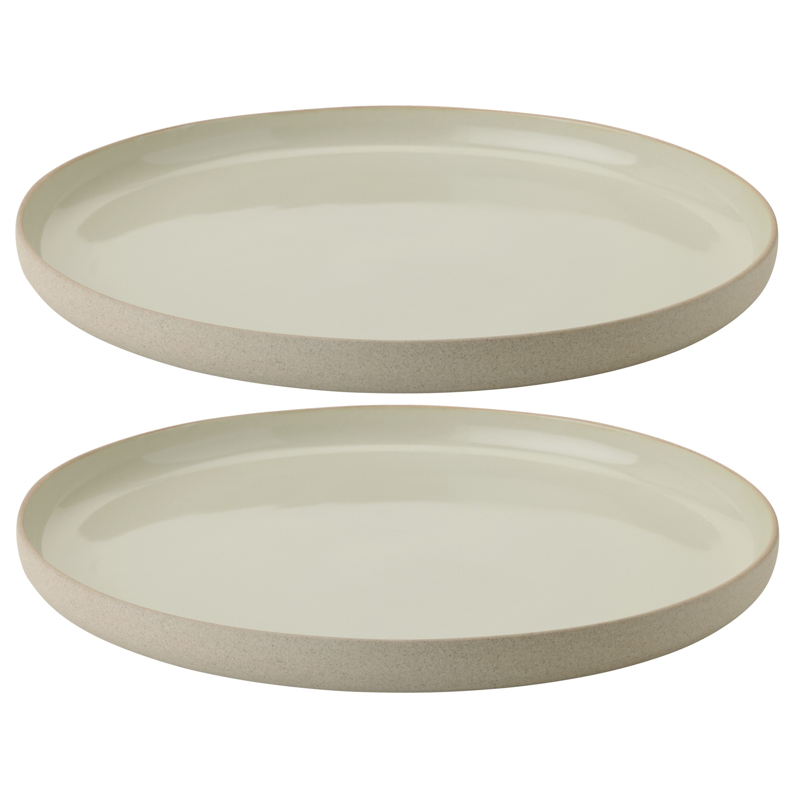 Dineerbord EMMA 24 cm, set van 2 stuks, grijs, keramiek, Stelton