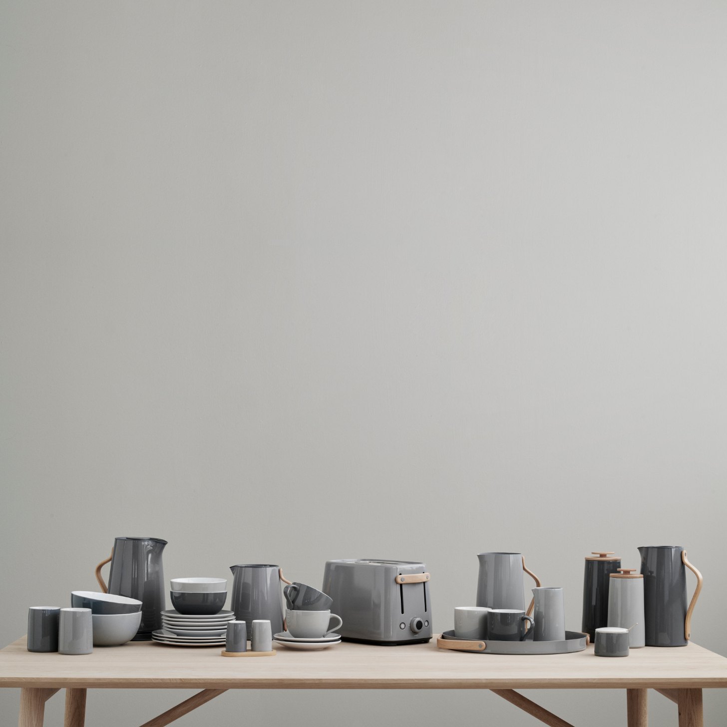 Dineerbord EMMA 22 cm, set van 2 stuks, blauw, keramiek, Stelton