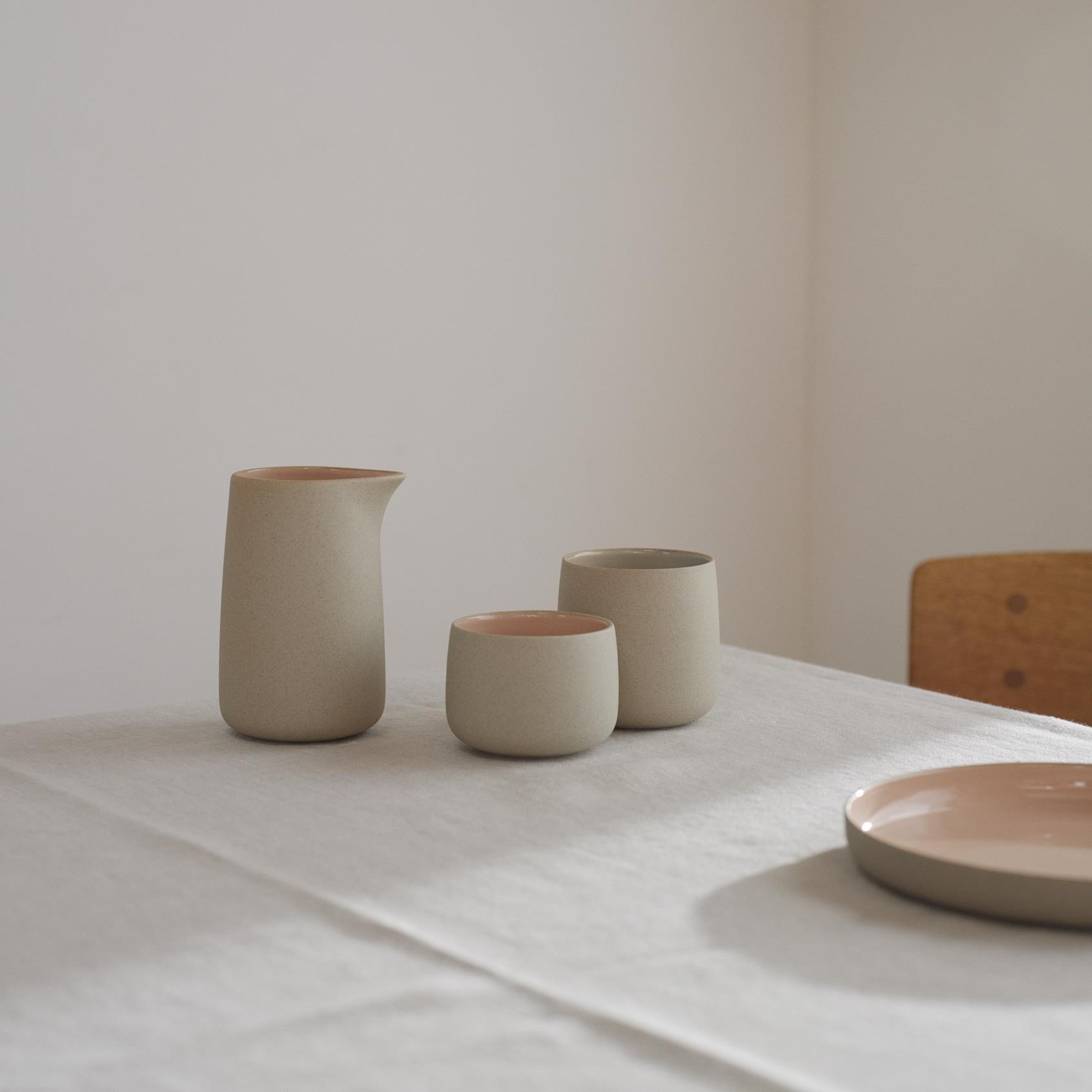 Ontbijtbord EMMA 19 cm, set van 2 stuks, roos, keramiek, Stelton