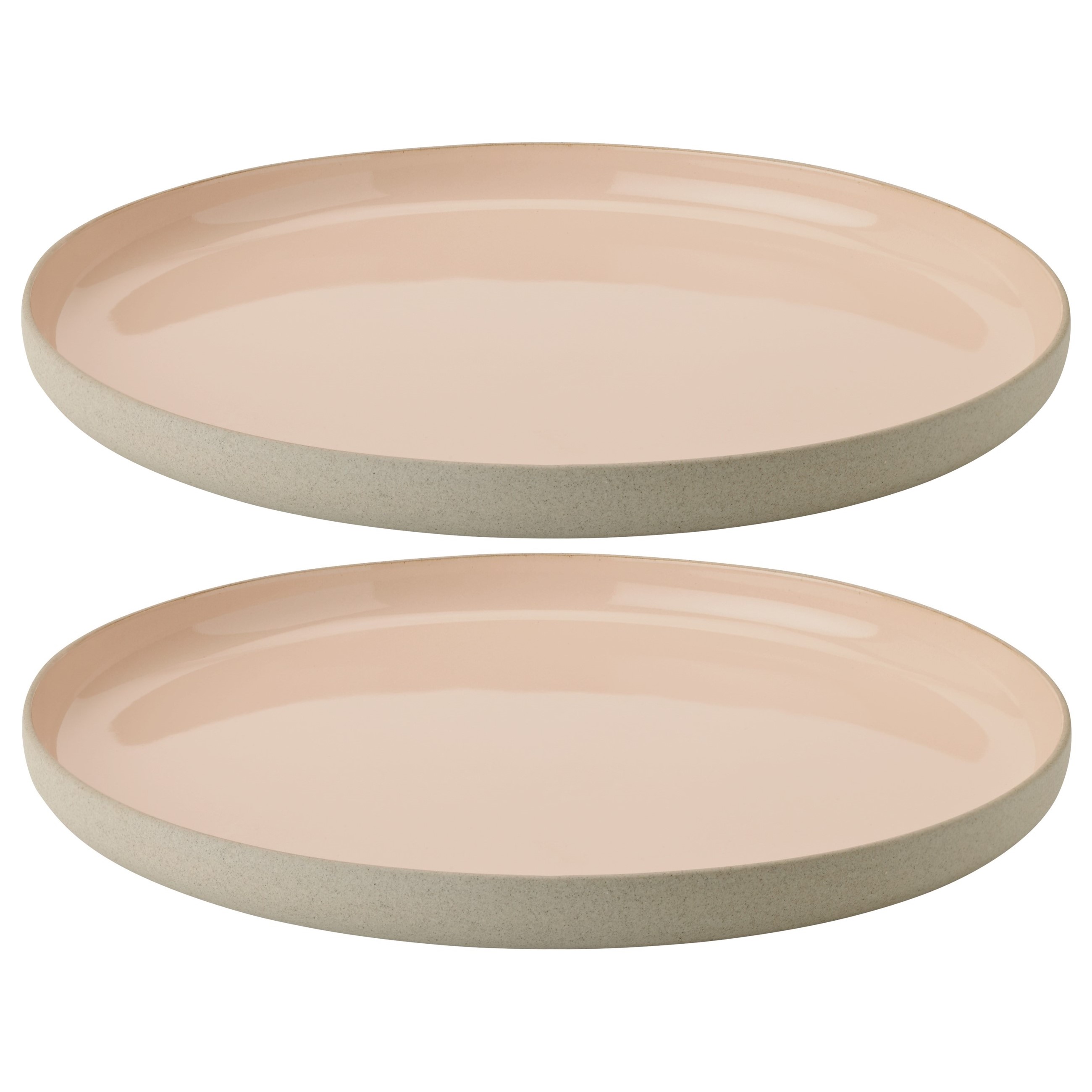 Dineerbord EMMA 24 cm, set van 2 stuks, roos, keramiek, Stelton