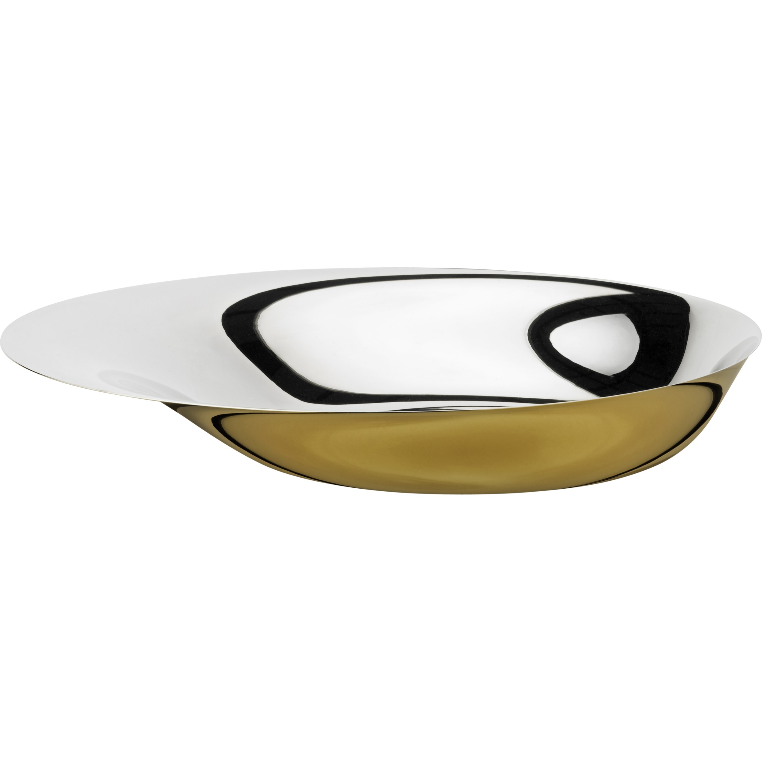 Fruitschaal NORMAN FOSTER 36 cm, zilver/goud, roestvrij staal, Stelton