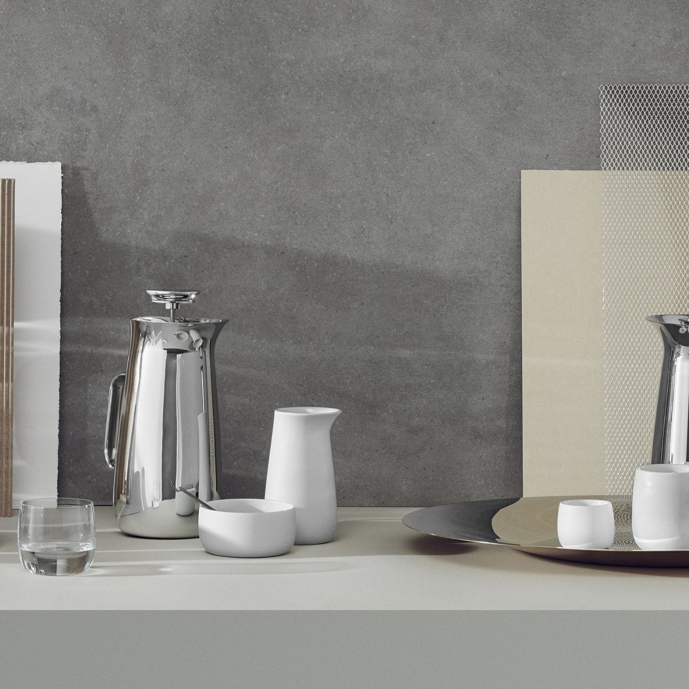 Cafetière NORMAN FOSTER 1 l, zilver, roestvrij staal, Stelton