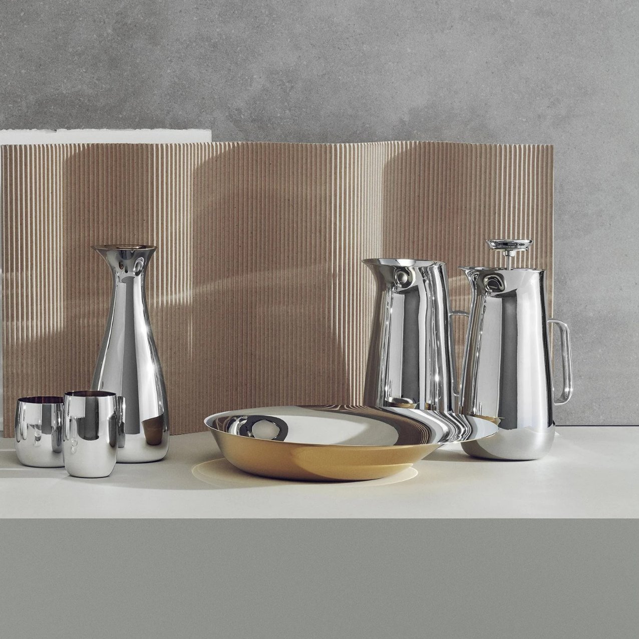 Cafetière NORMAN FOSTER 1 l, zilver, roestvrij staal, Stelton