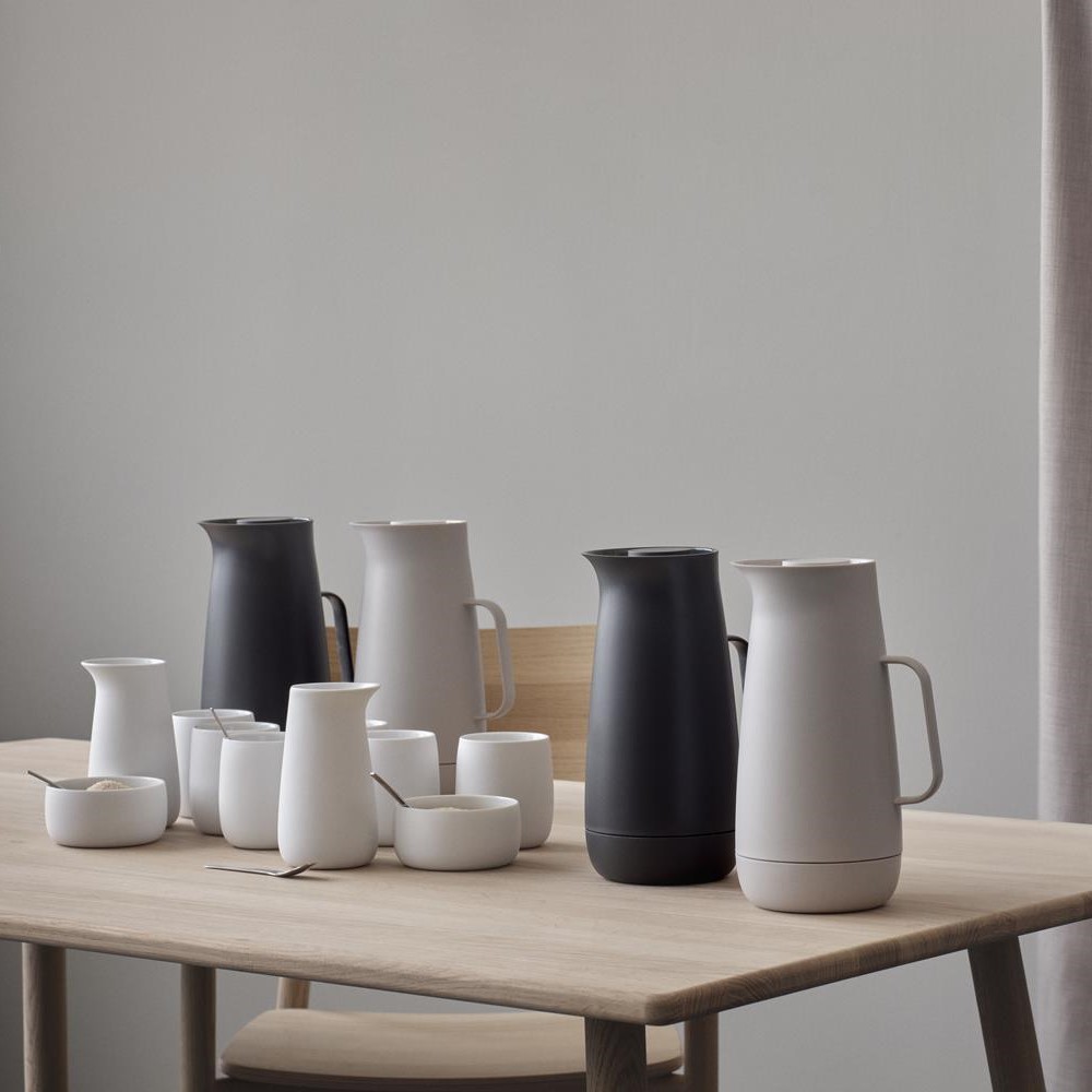 Thermoskan NORMAN FOSTER 1 l, lichtgrijs, kunststof, Stelton