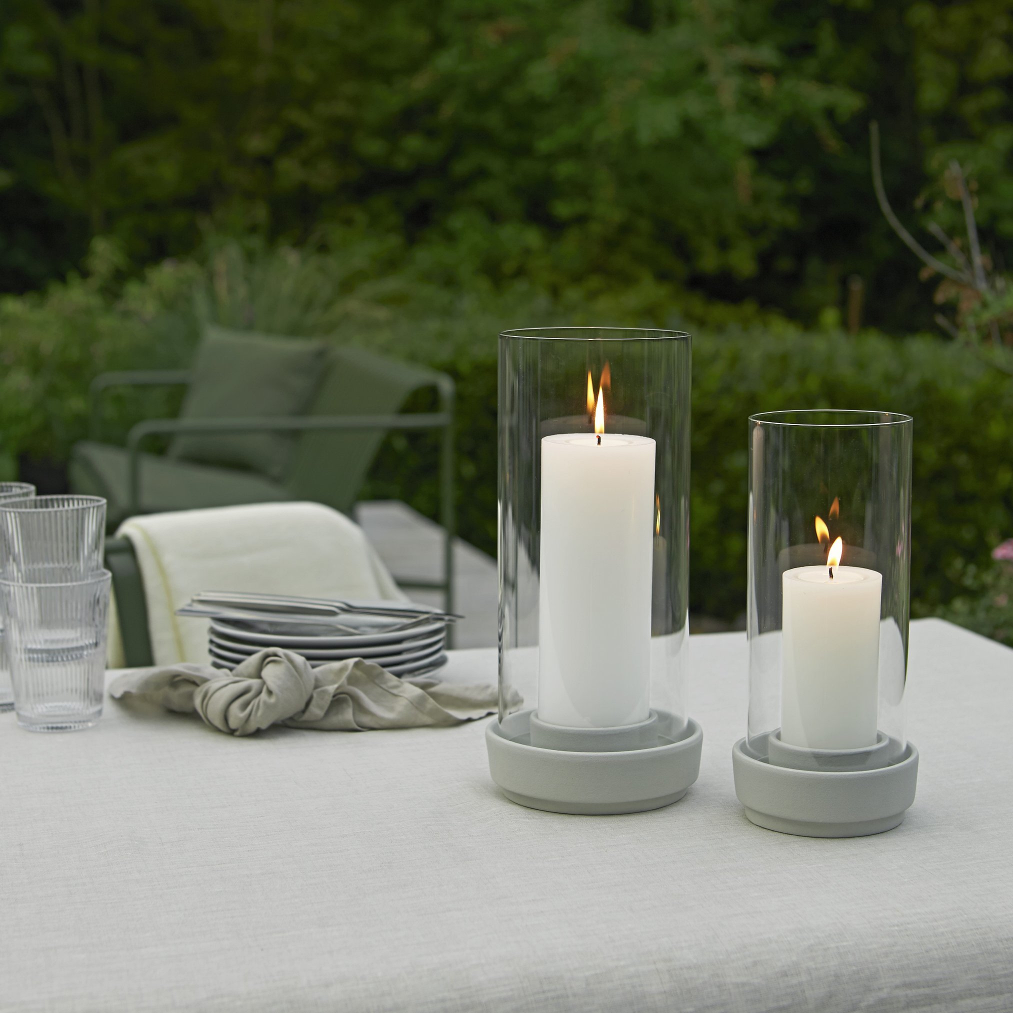 Windlicht HURRICANE 24 cm, zand, keramiek, Stelton