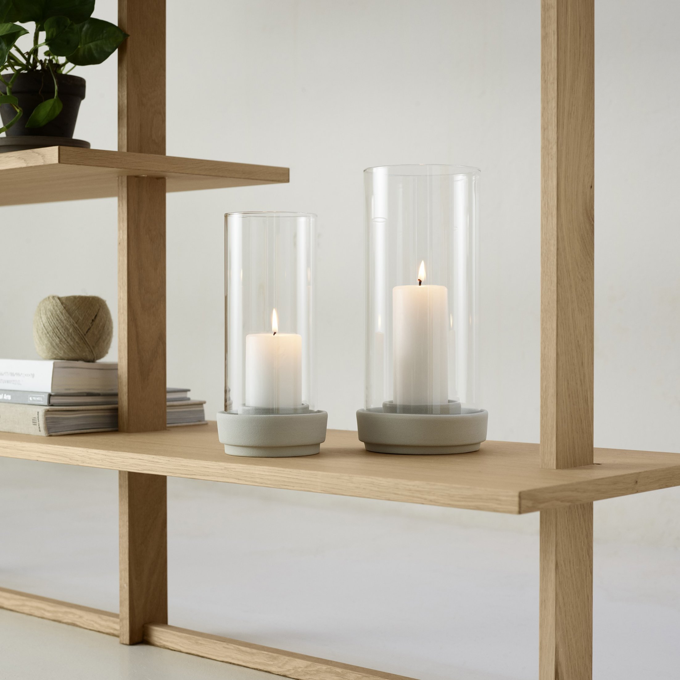 Windlicht HURRICANE 24 cm, zand, keramiek, Stelton